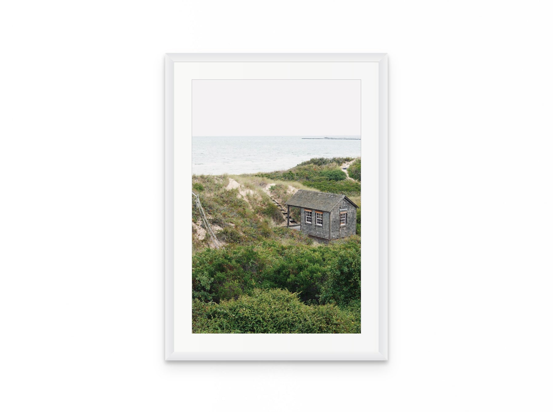 Dune Shack, 16×24 in white frame