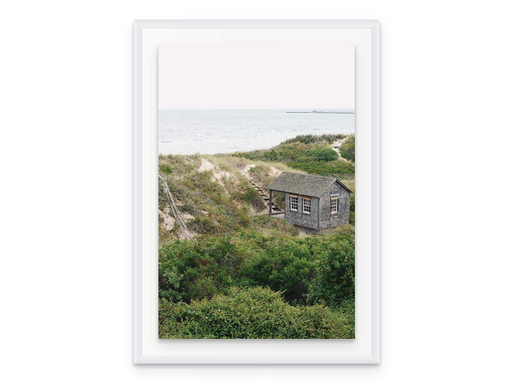 Dune Shack, 20×30 in white frame