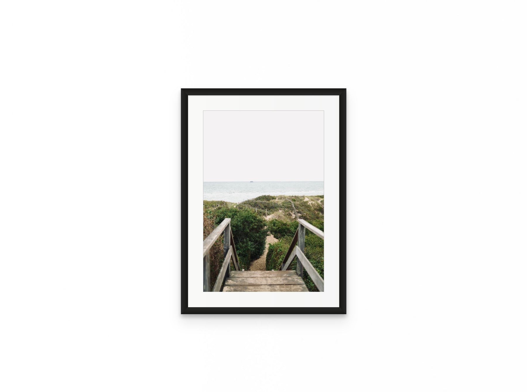 Dune Stairs, 12×18 in black frame