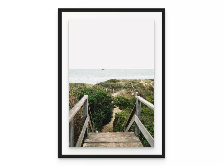 Dune Stairs, 20×30 in black frame