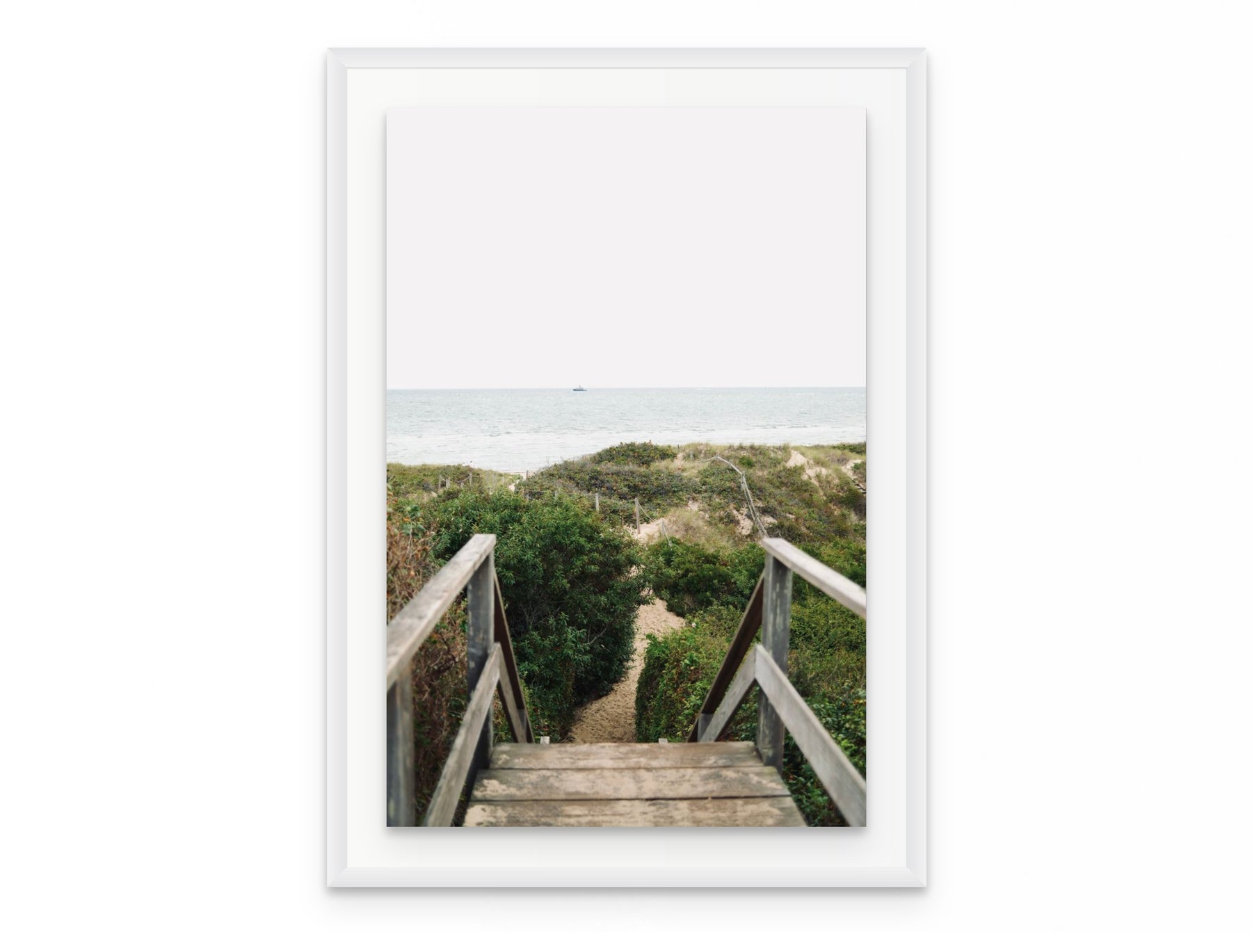 Dune Stairs, 20×30 in white frame
