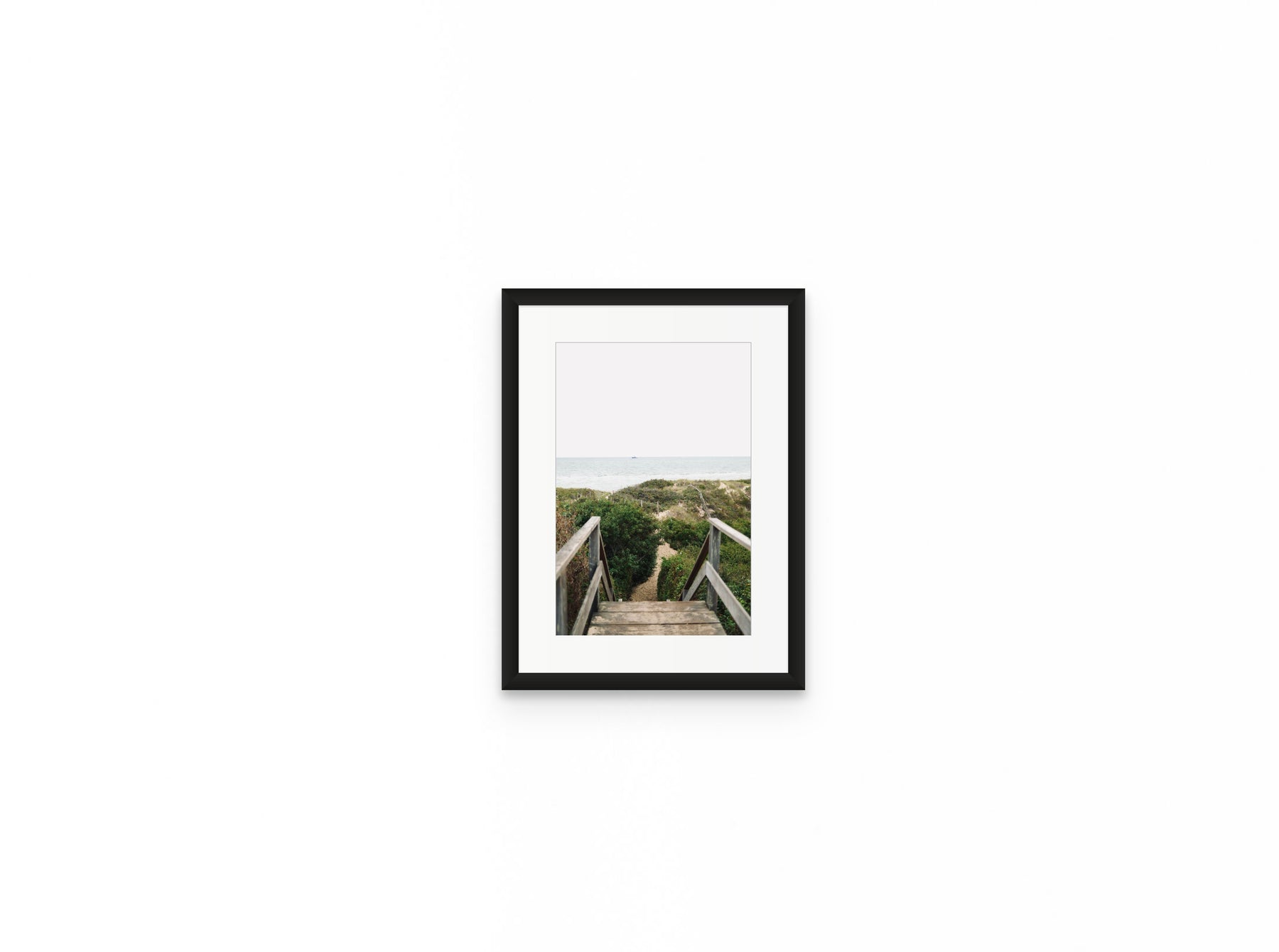 Dune Stairs, 8×12 in black frame