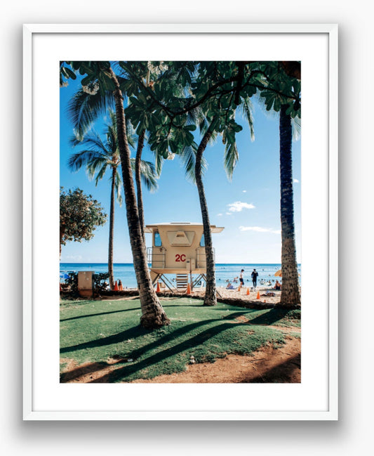 Hawaii Lifeguard Stand at Waikiki II Photograph - Print Only or Framed