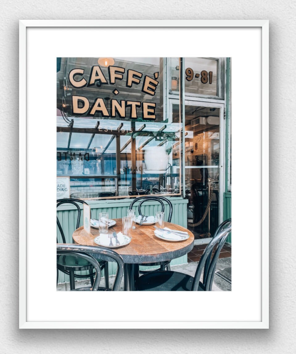 Cafe Dante NYC Photograph - Print Only or Framed