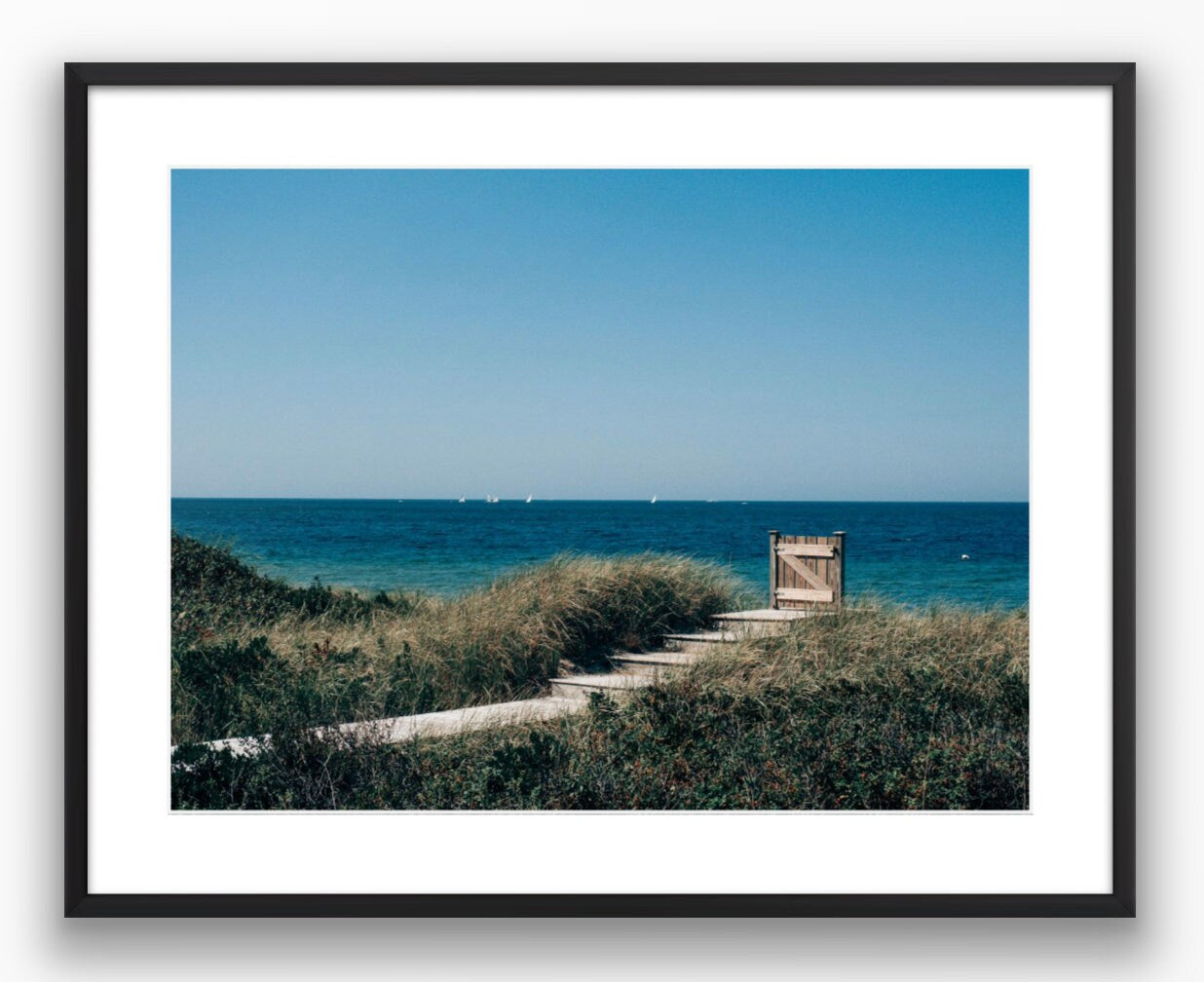 Nantucket Steps Beach Bluffs II Photograph - Framed or Print Only