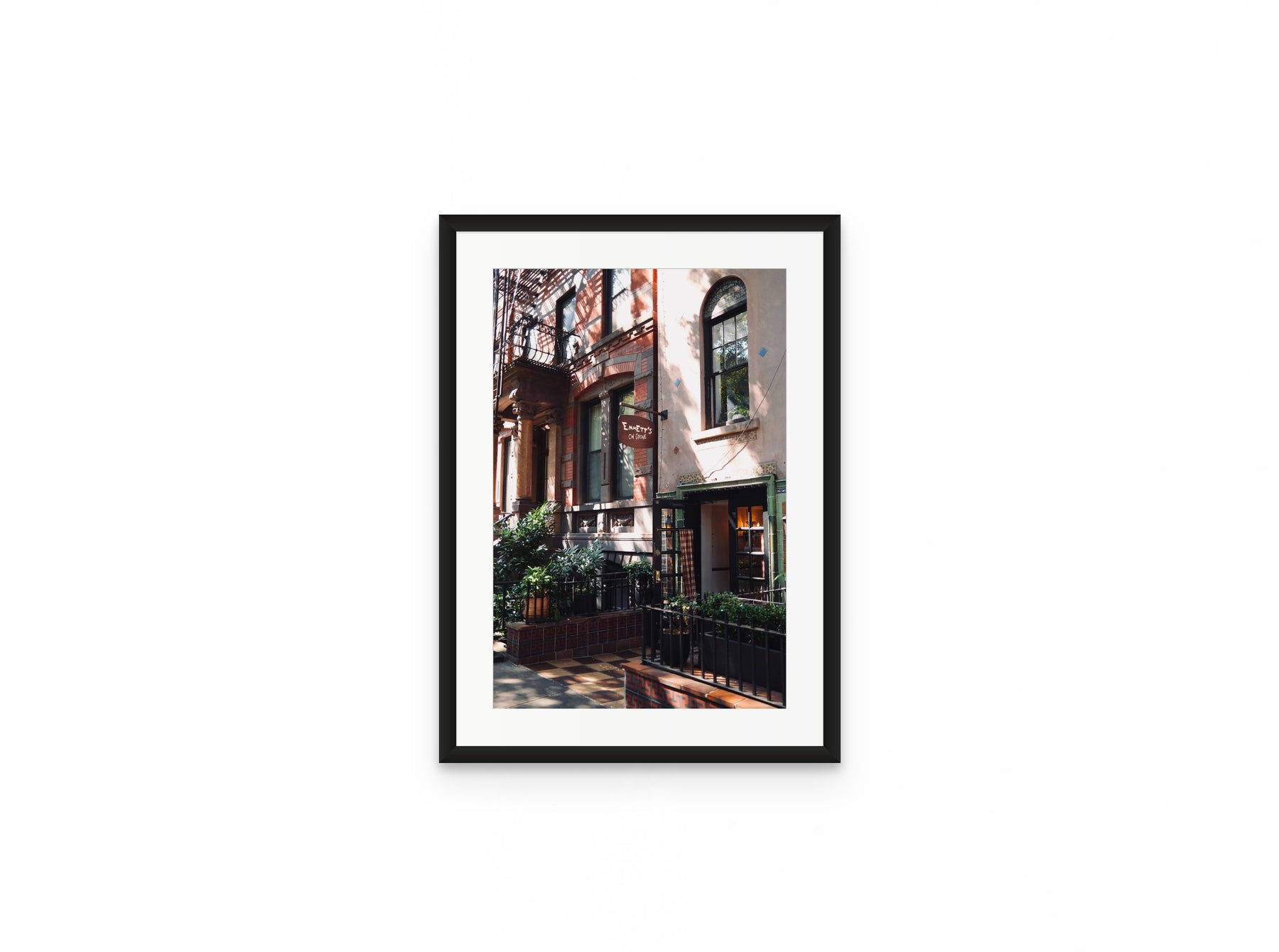 Emmetts On Grove, 12×18 in black frame
