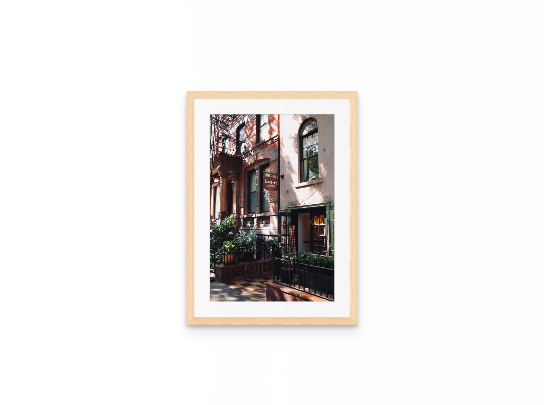 Emmetts On Grove, 12×18 in natural frame