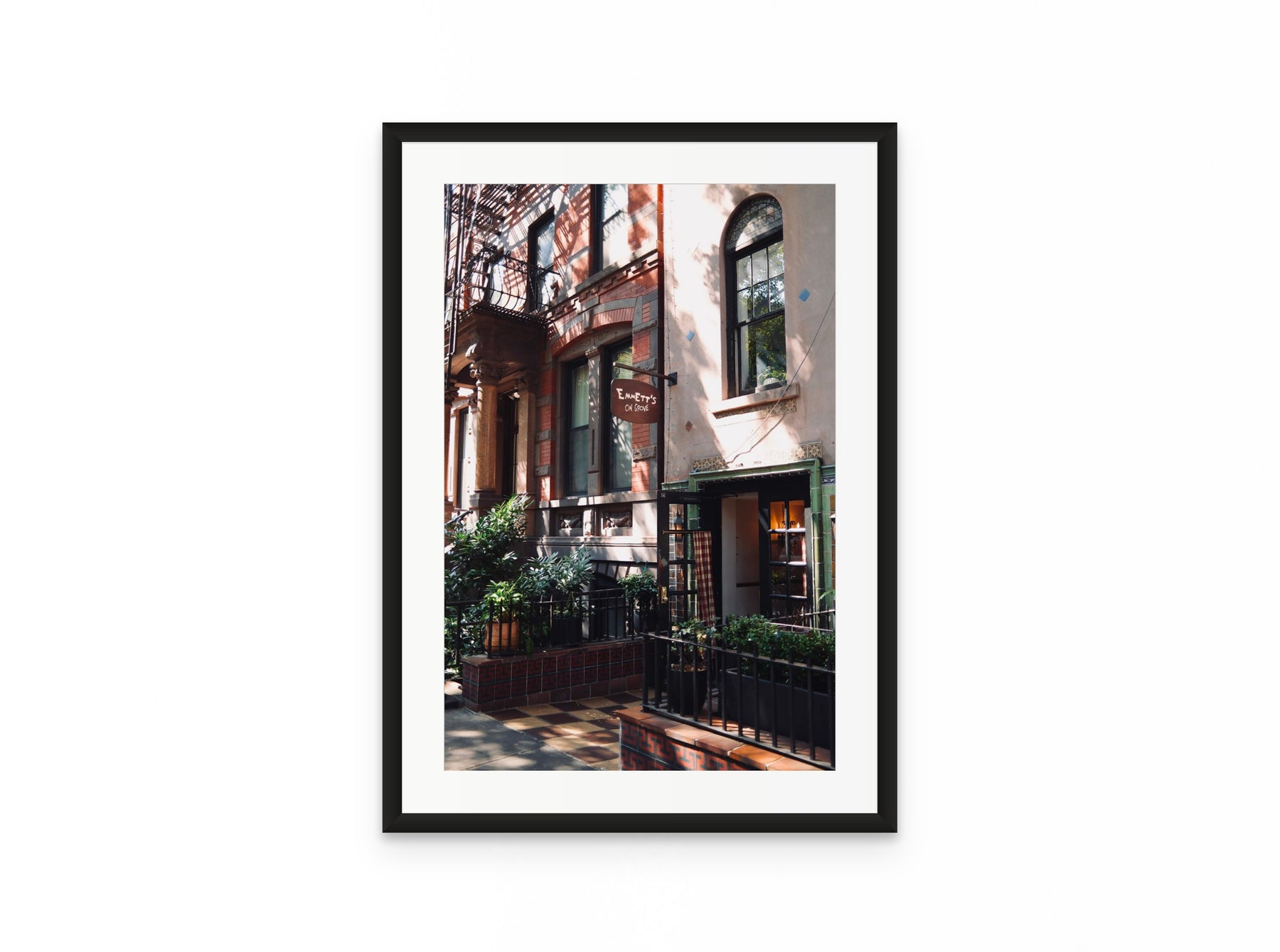 Emmetts On Grove, 16×24 in black frame