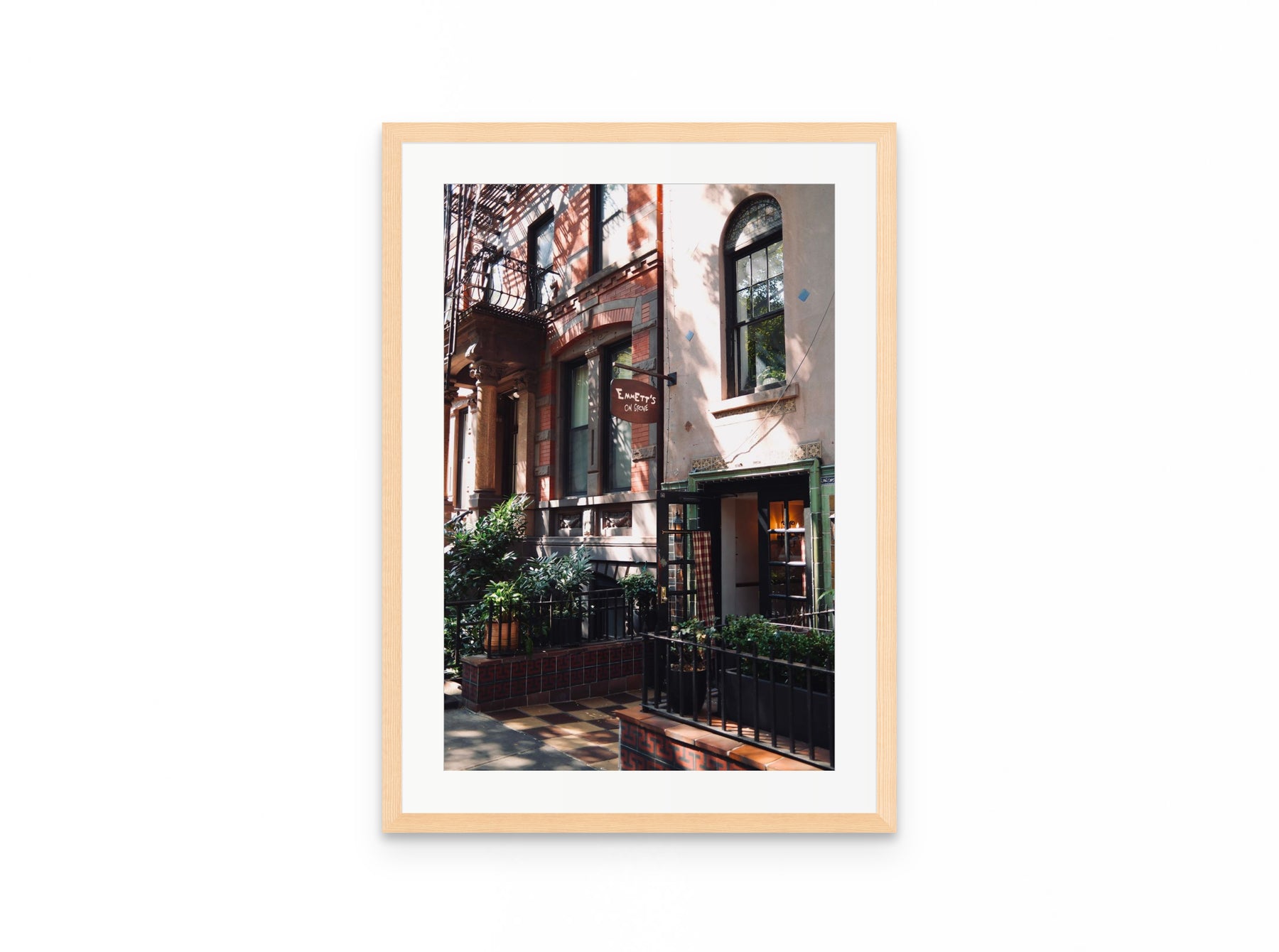 Emmetts On Grove, 16×24 in natural frame