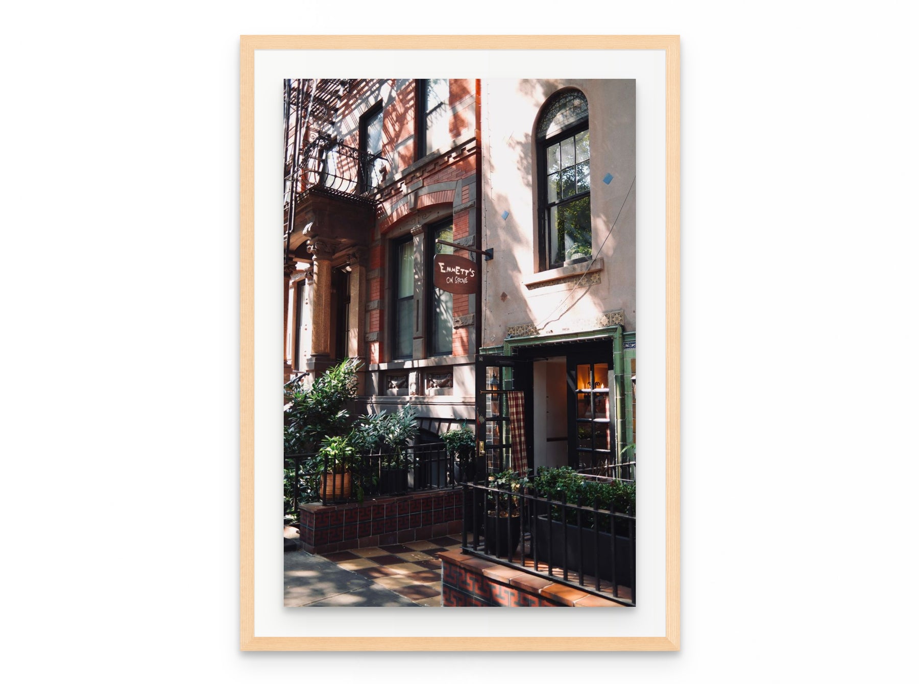 Emmetts On Grove, 20×30 in natural frame
