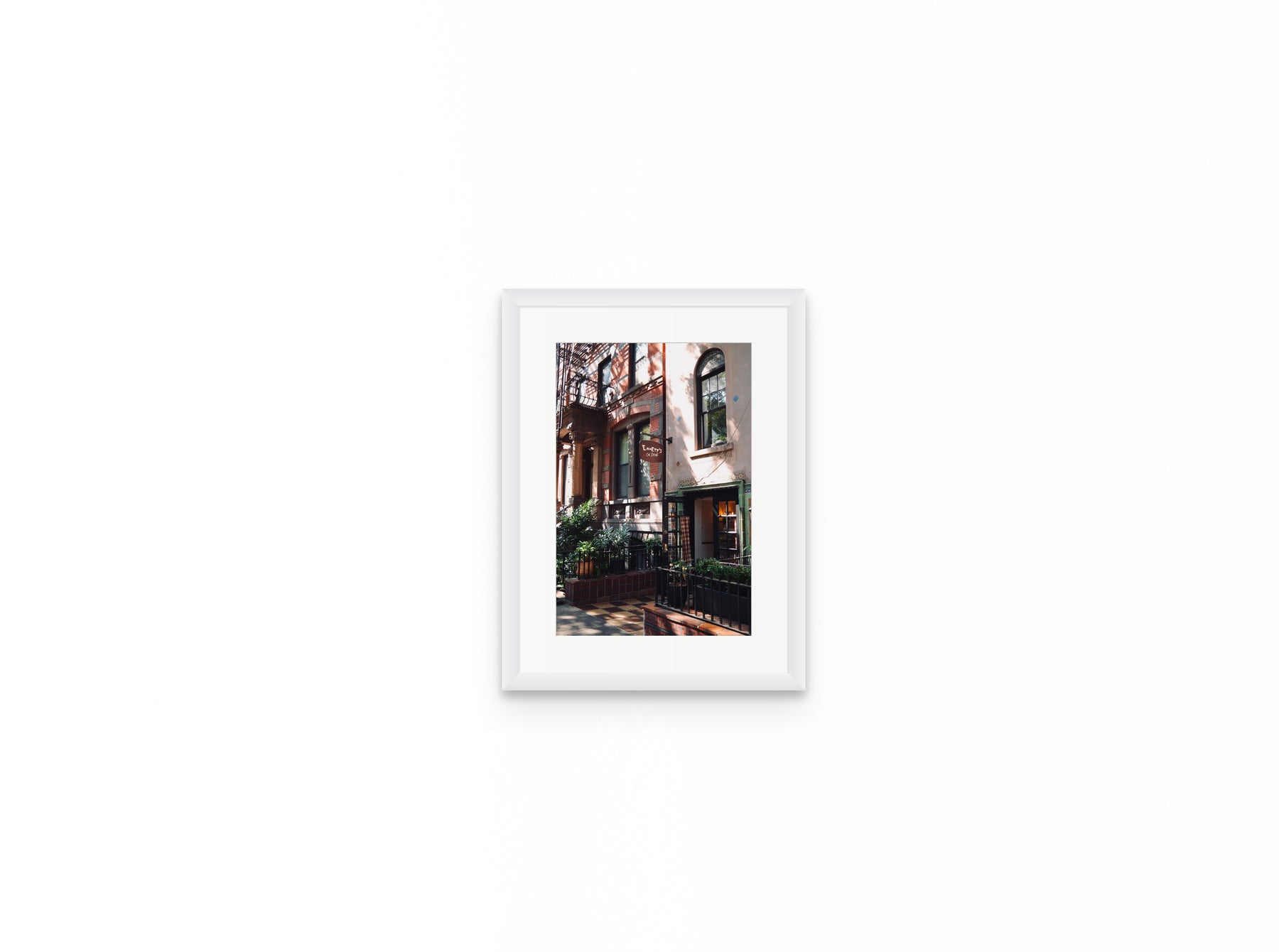 Emmetts On Grove, 8×12 in white frame