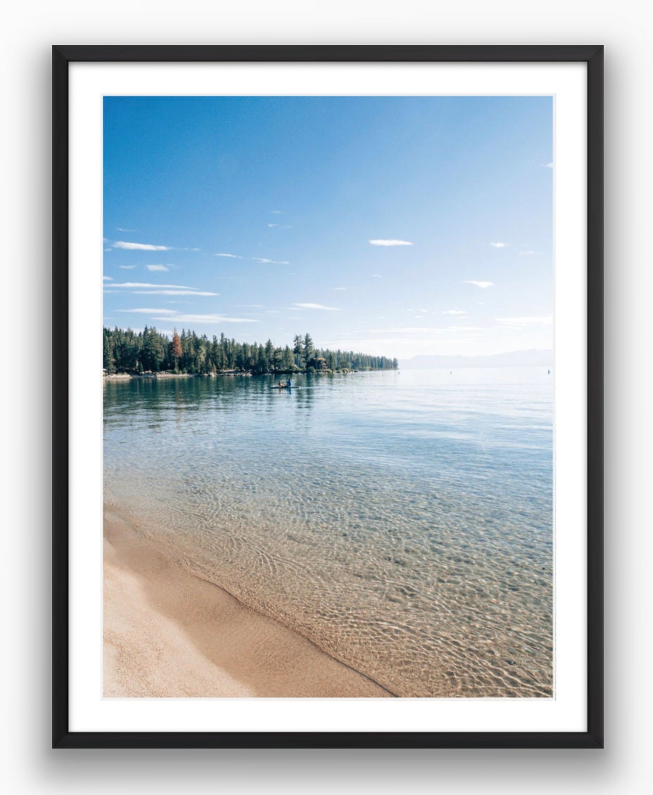 Lake Tahoe Morning Paddle Photograph - Print Only or Framed