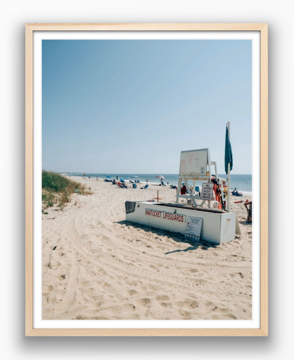 Nantucket Lifeguards Beach Print - Framed or Print Only