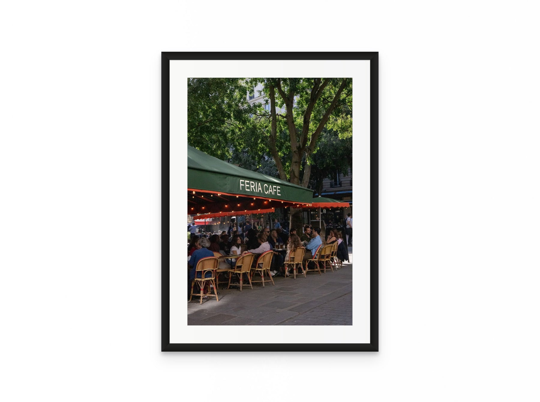 Feria Cafe Paris, 16×24 in black frame
