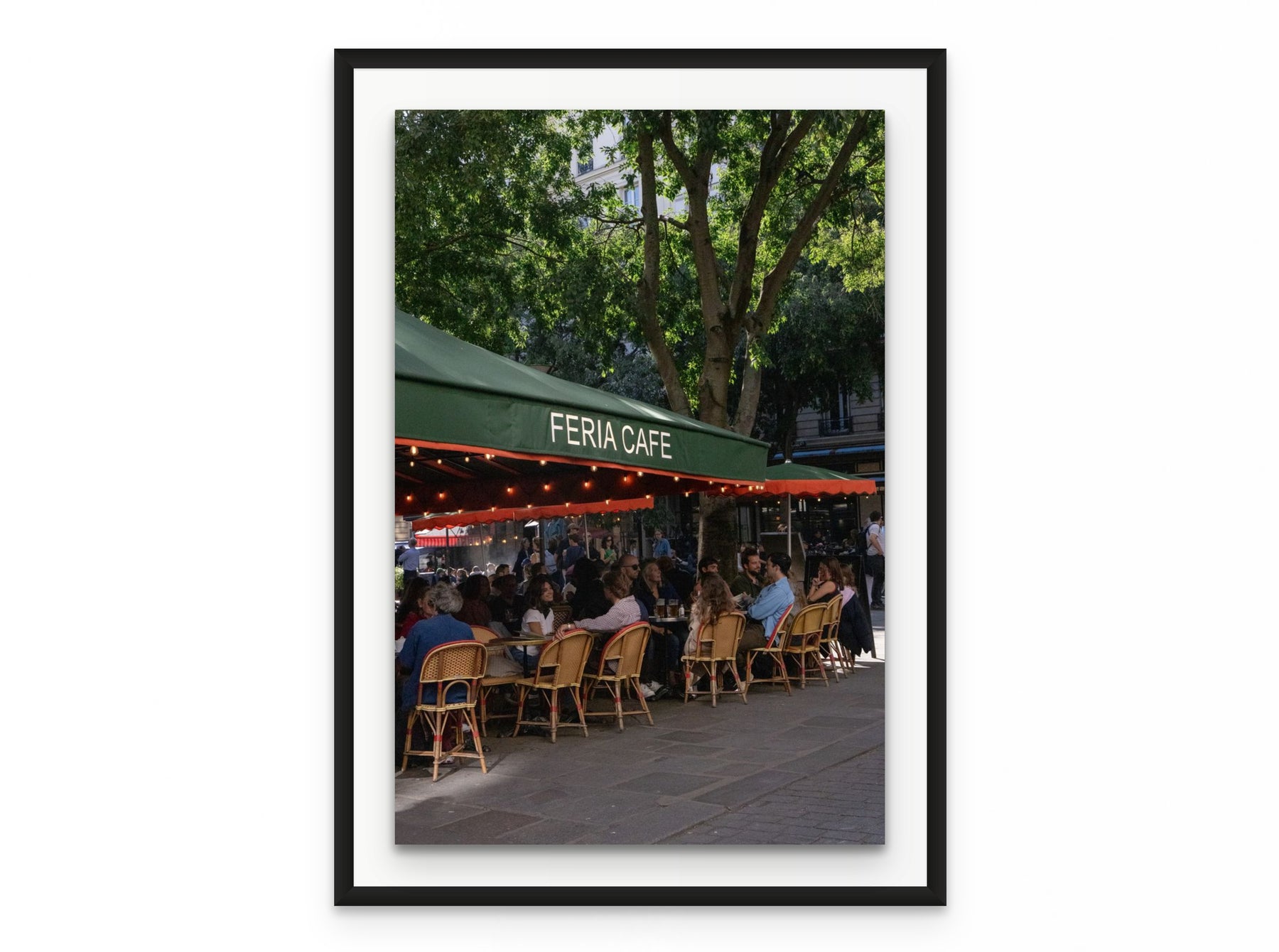 Feria Cafe Paris, 20×30 in black frame