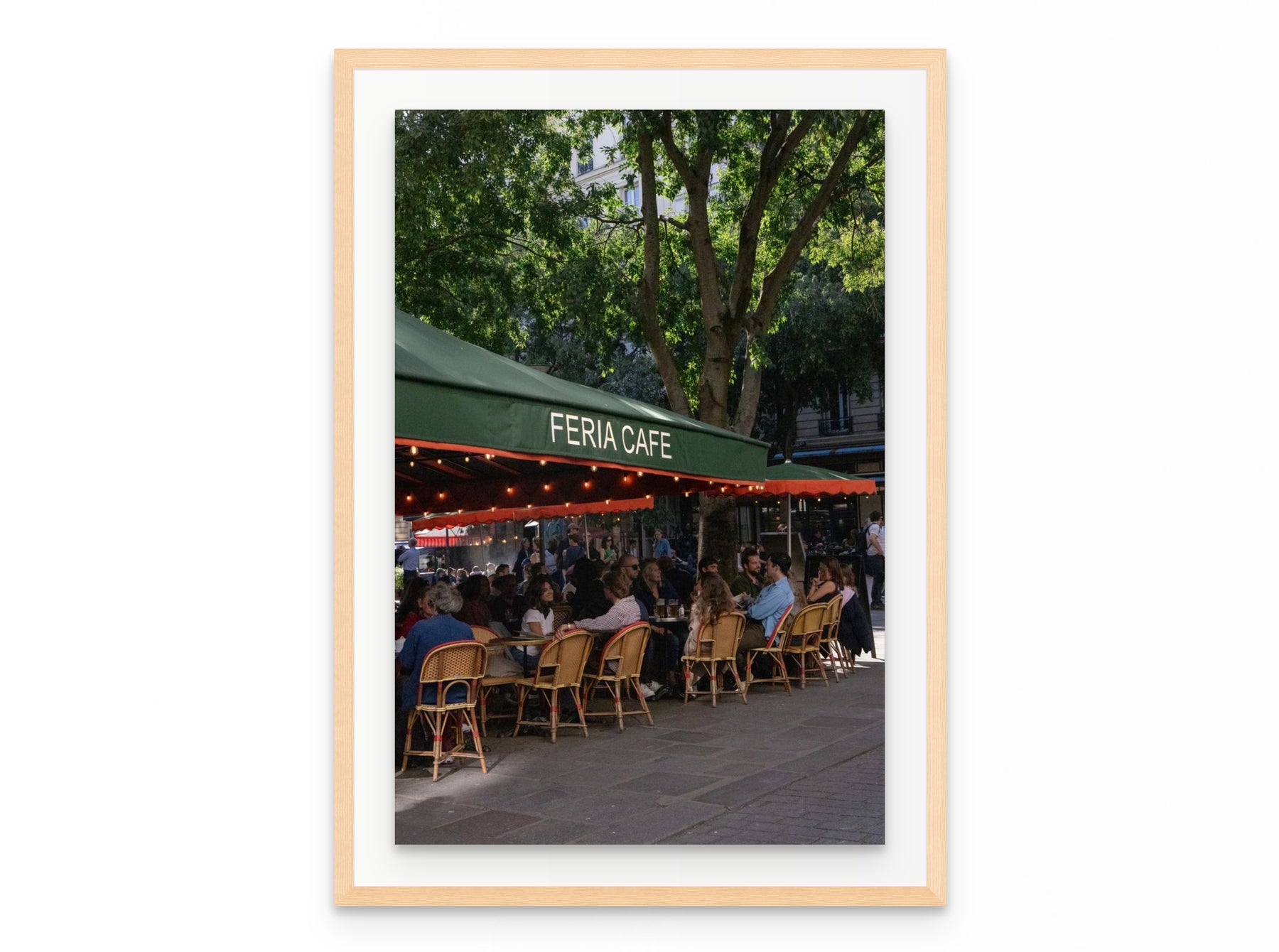 Feria Cafe Paris, 20×30 in natural frame