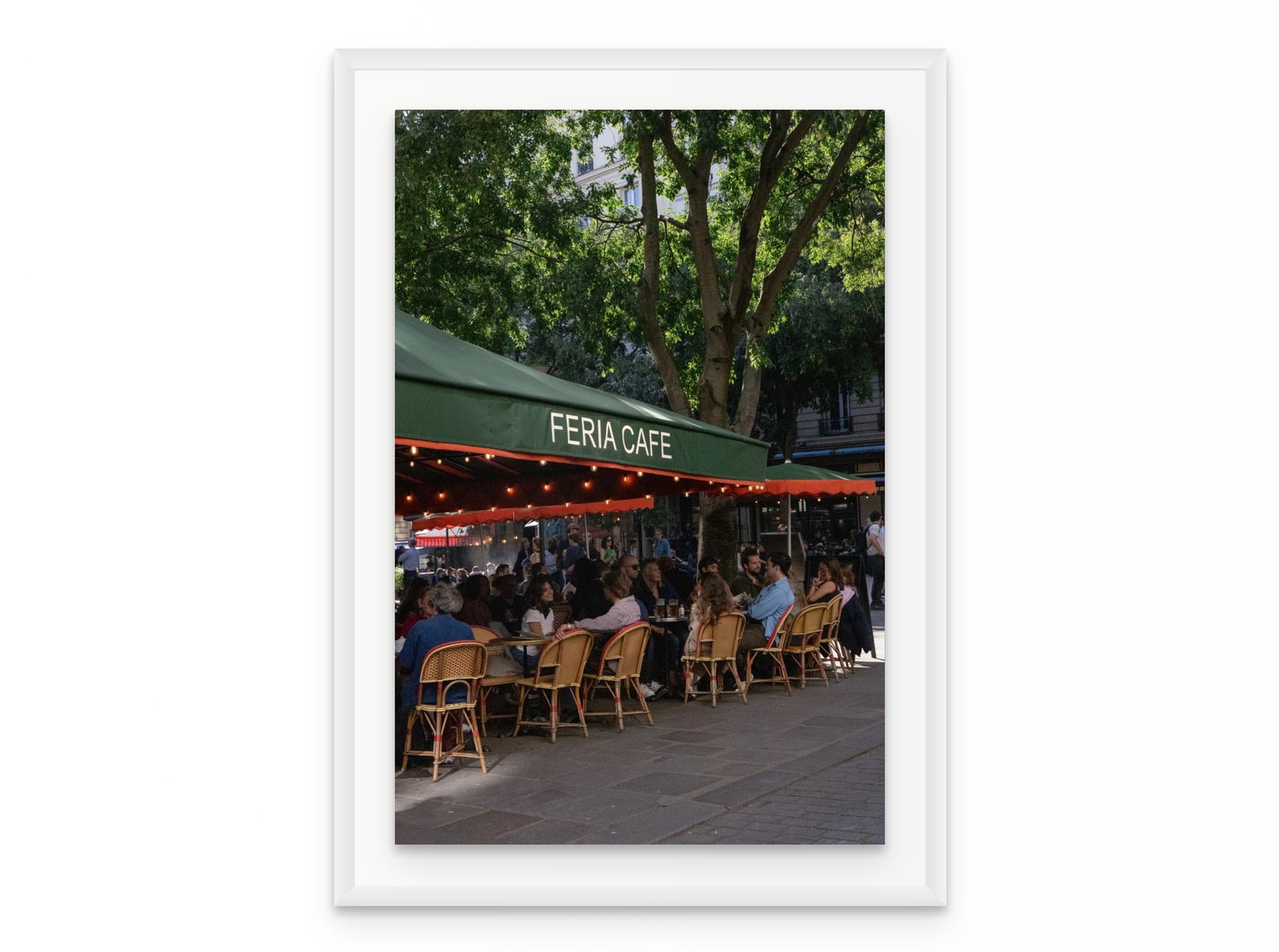 Feria Cafe Paris, 20×30 in white frame