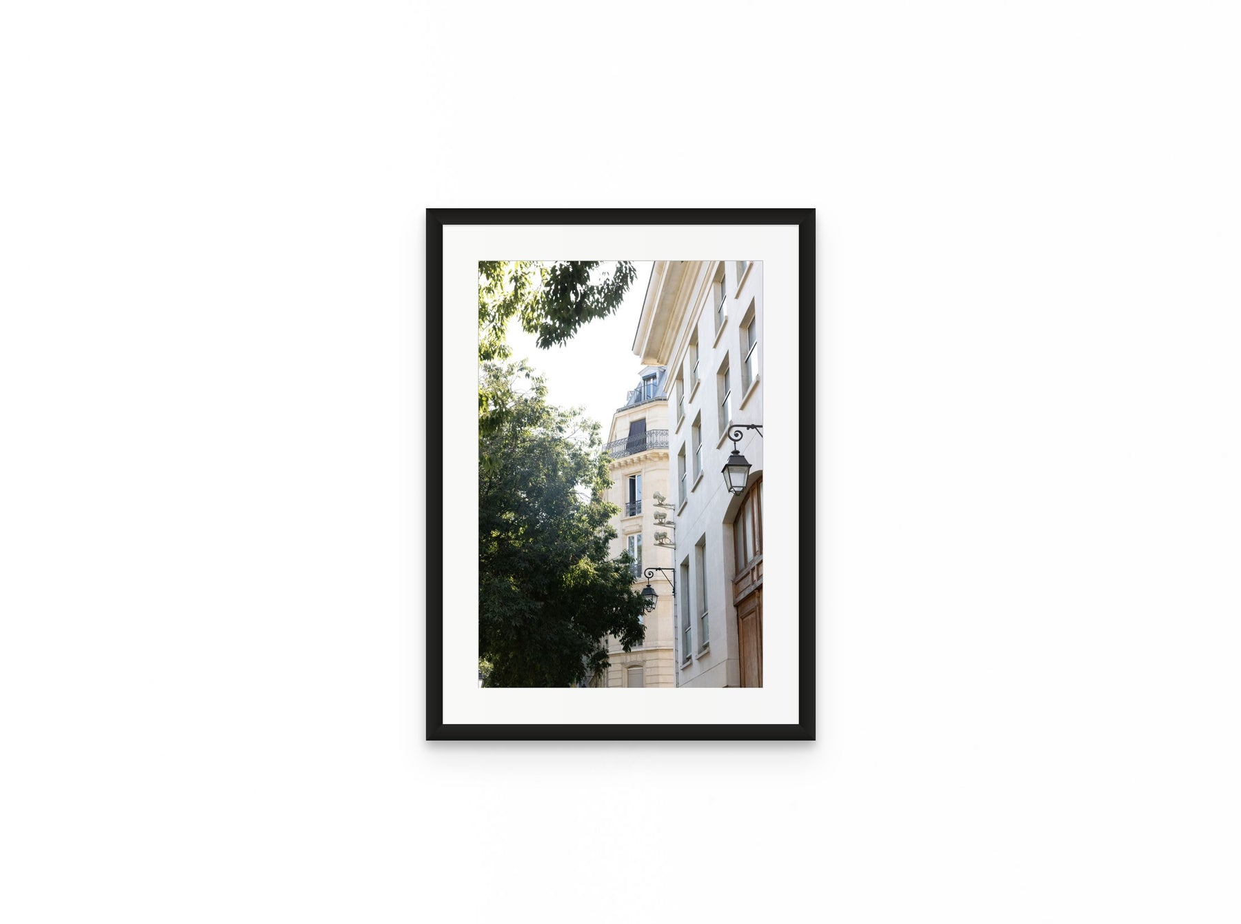 Haussmann Lanterns, 12×18 in black frame