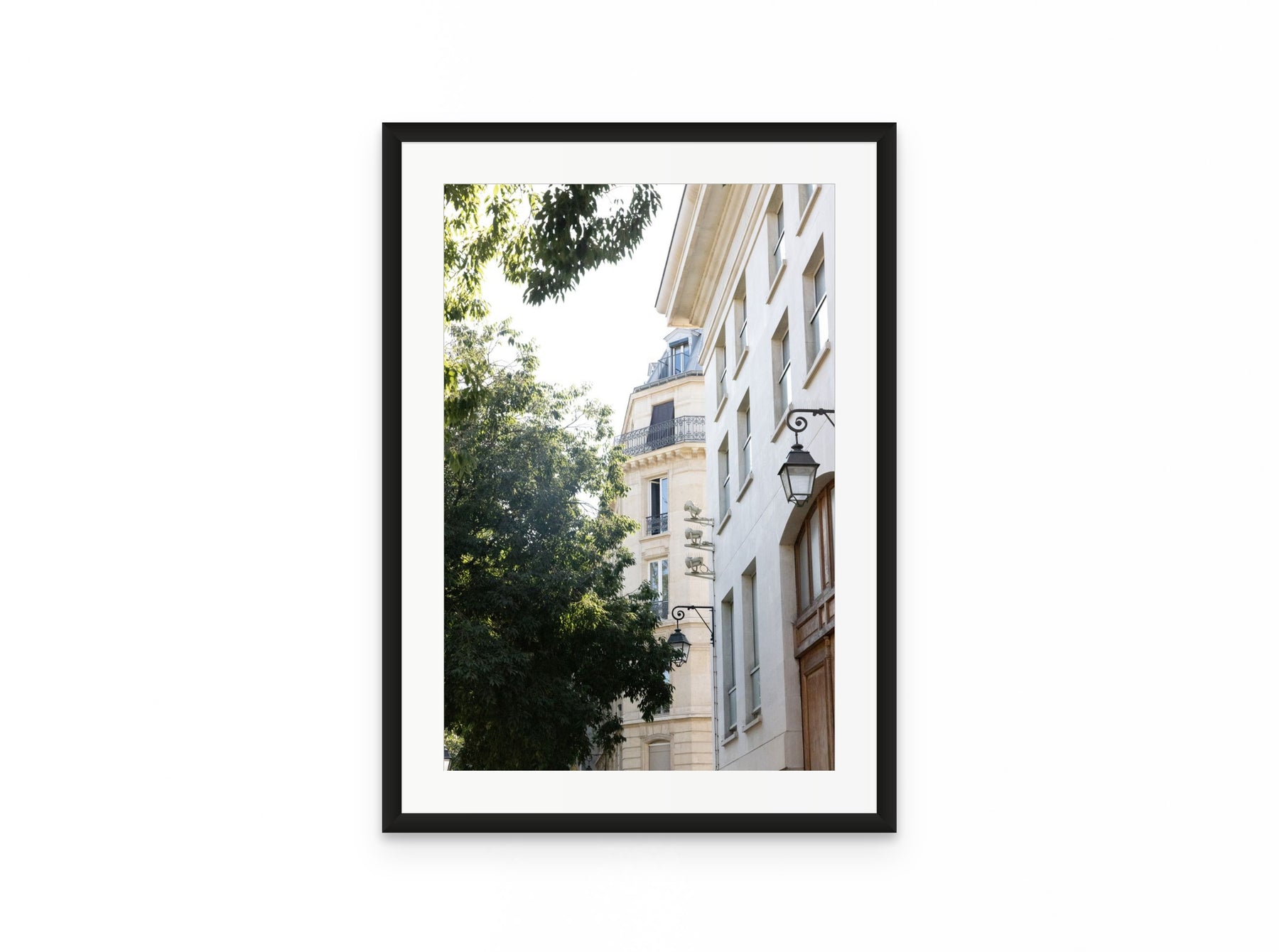 Haussmann Lanterns, 16×24 in black frame