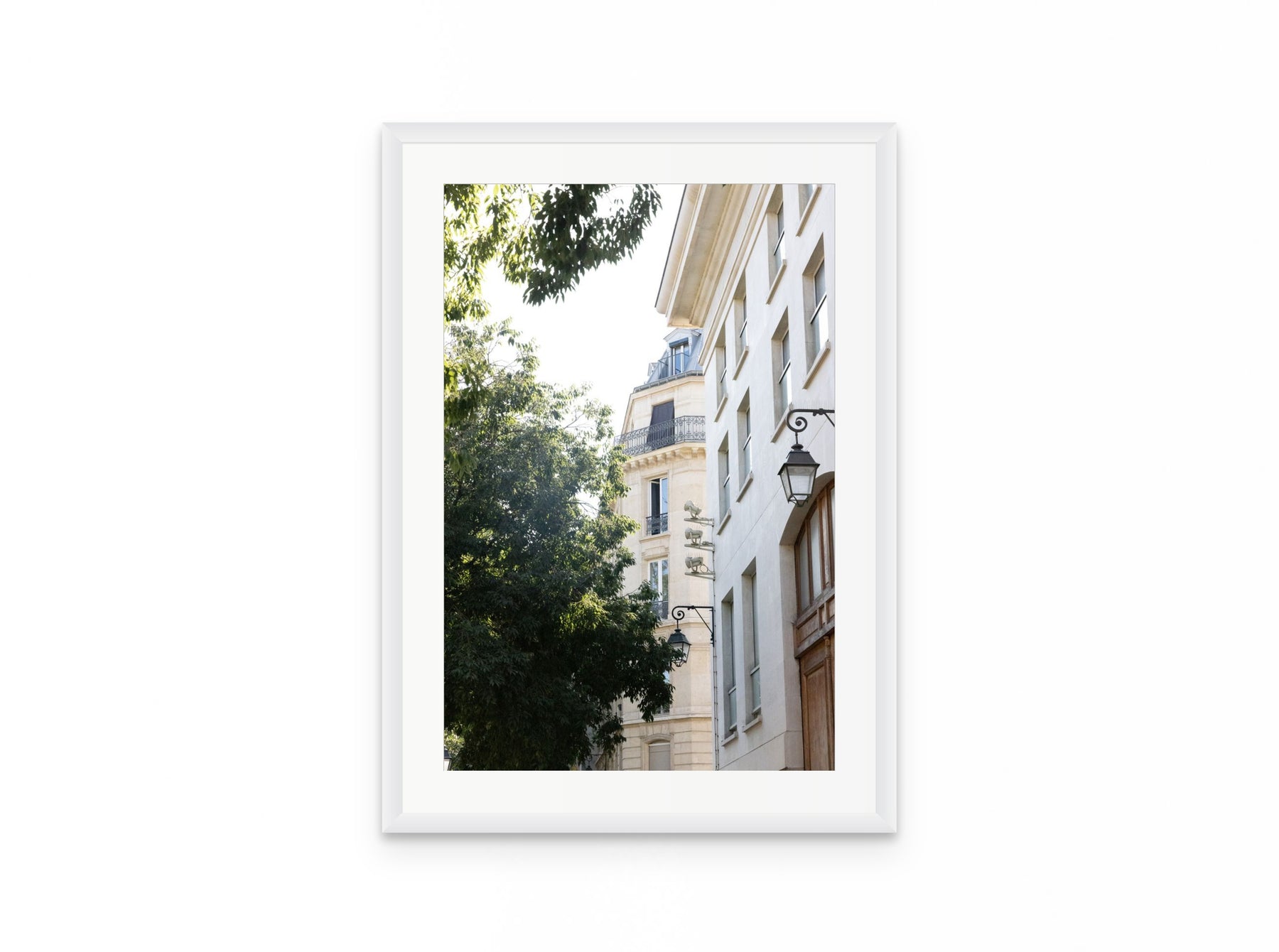 Haussmann Lanterns, 16×24 in white frame
