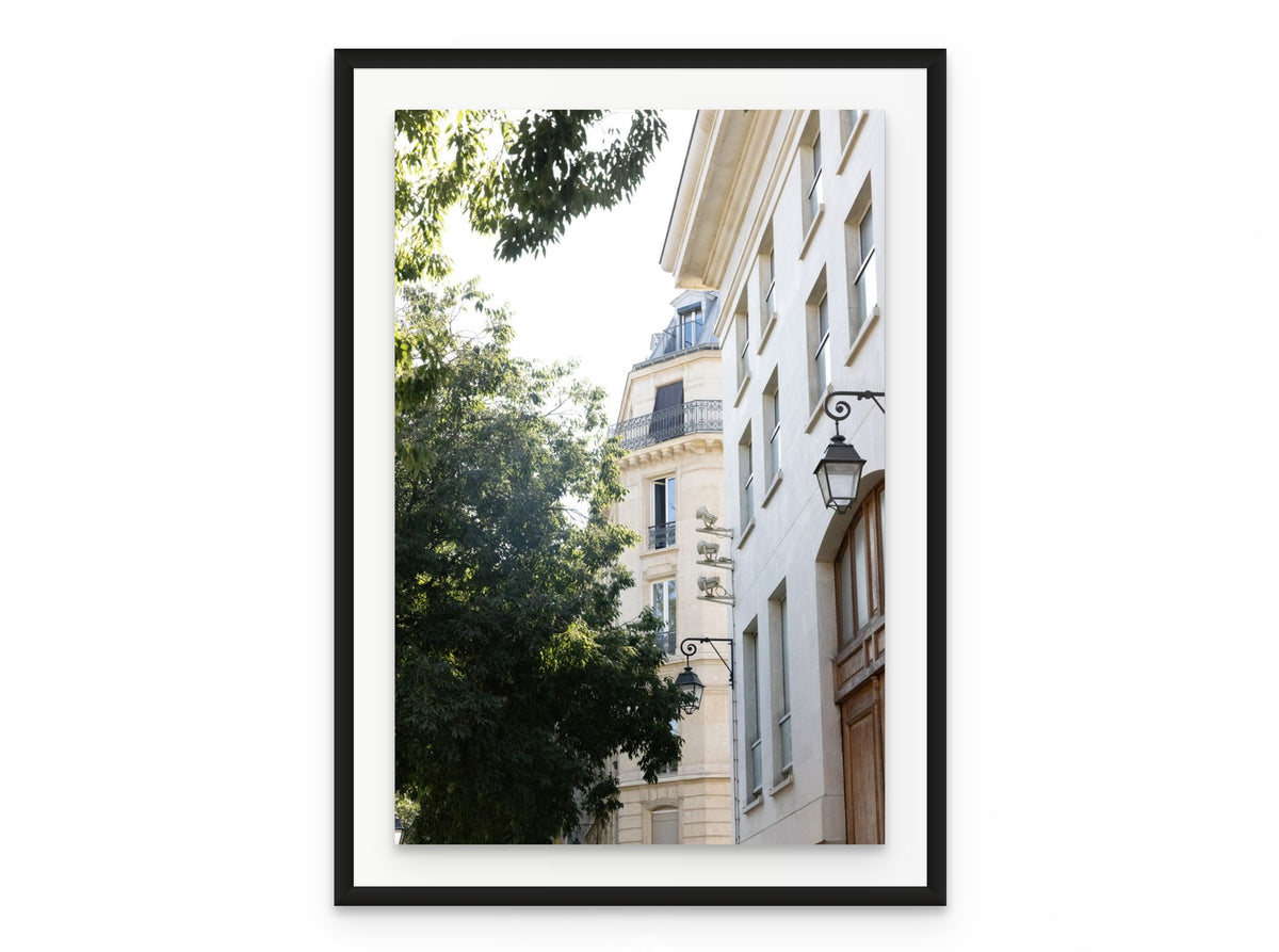 Haussmann Lanterns, 20×30 in black frame