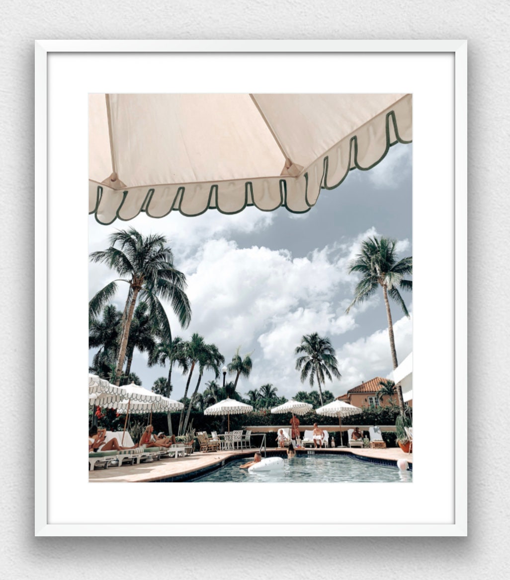 Poolside at The Colony Hotel, II Photograph - Print Only or Framed