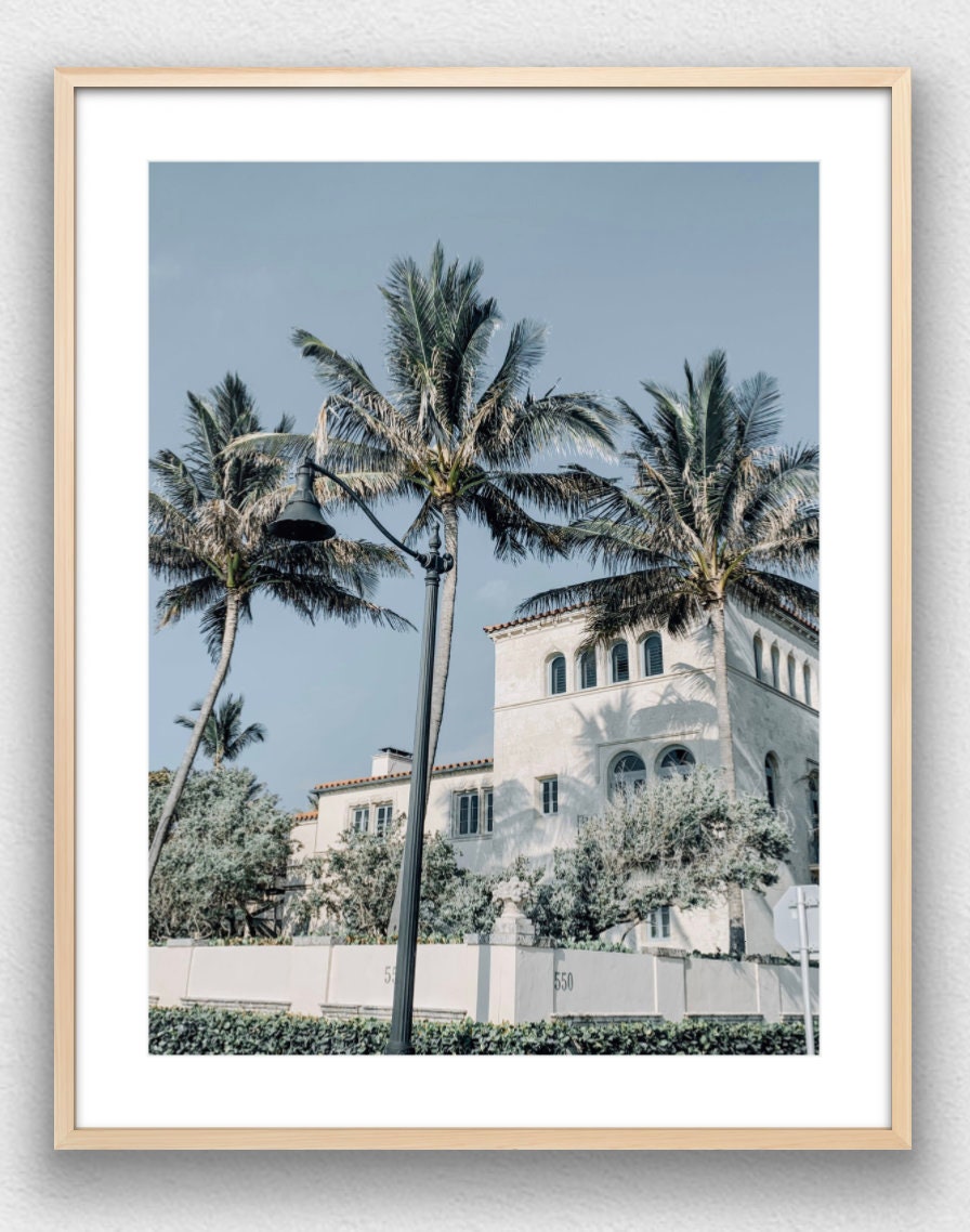 Promenade Palm Beach Photograph - Print Only or Framed