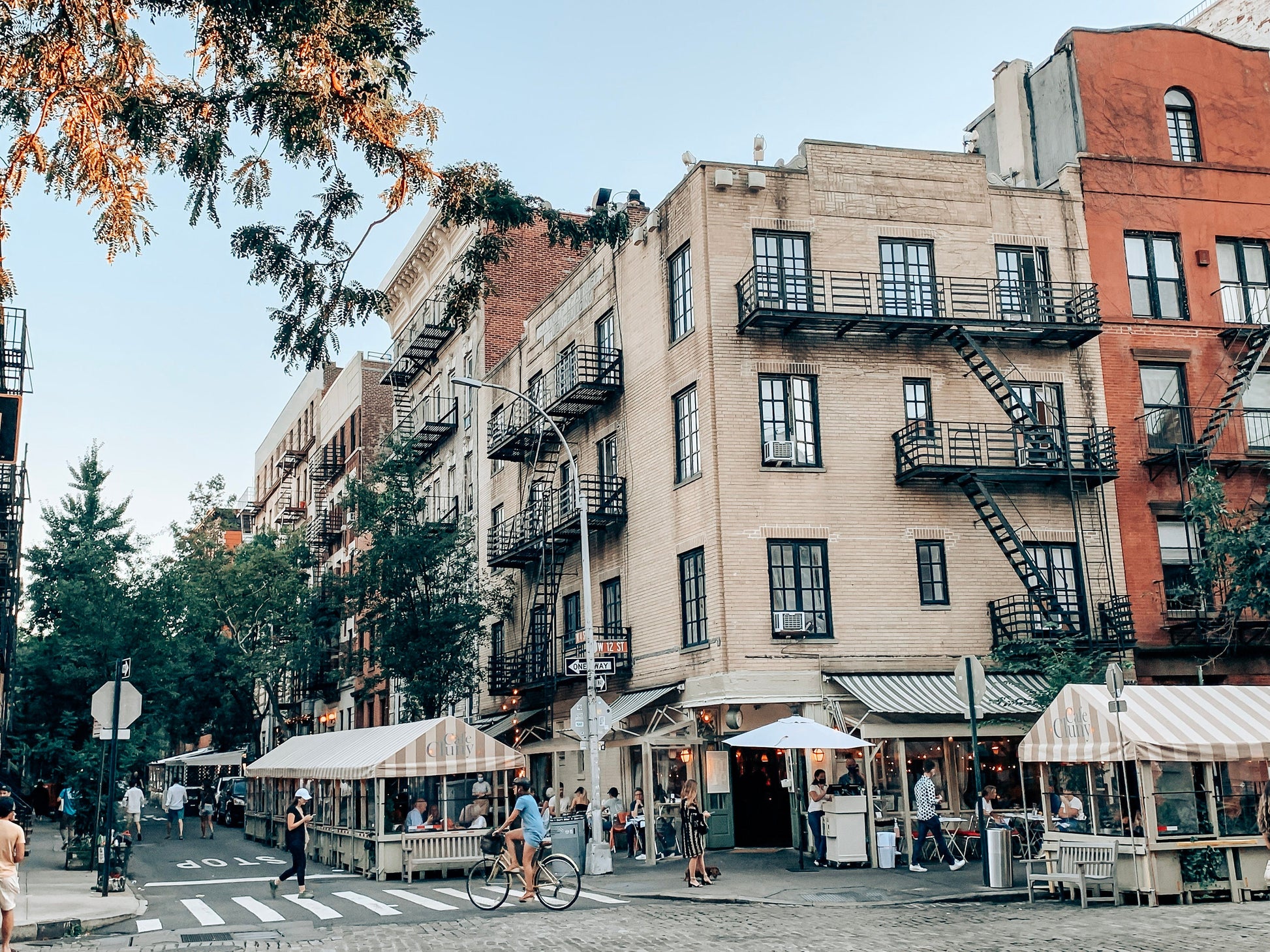 West Village Nights, Cafe Cluny Landscape Photograph - Print Only or Framed