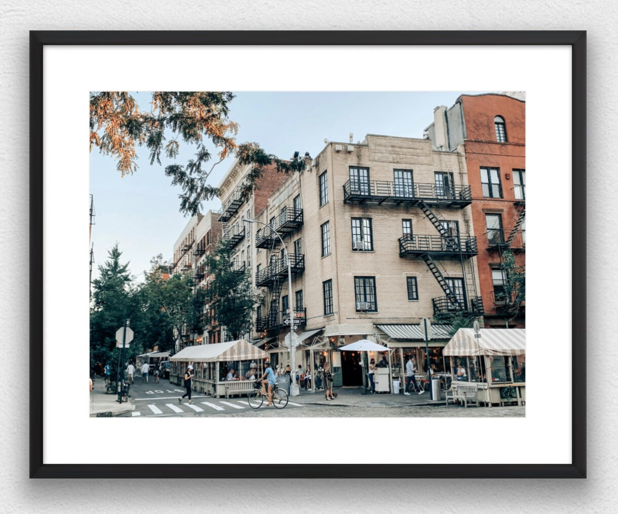 West Village Nights, Cafe Cluny Landscape Photograph - Print Only or Framed