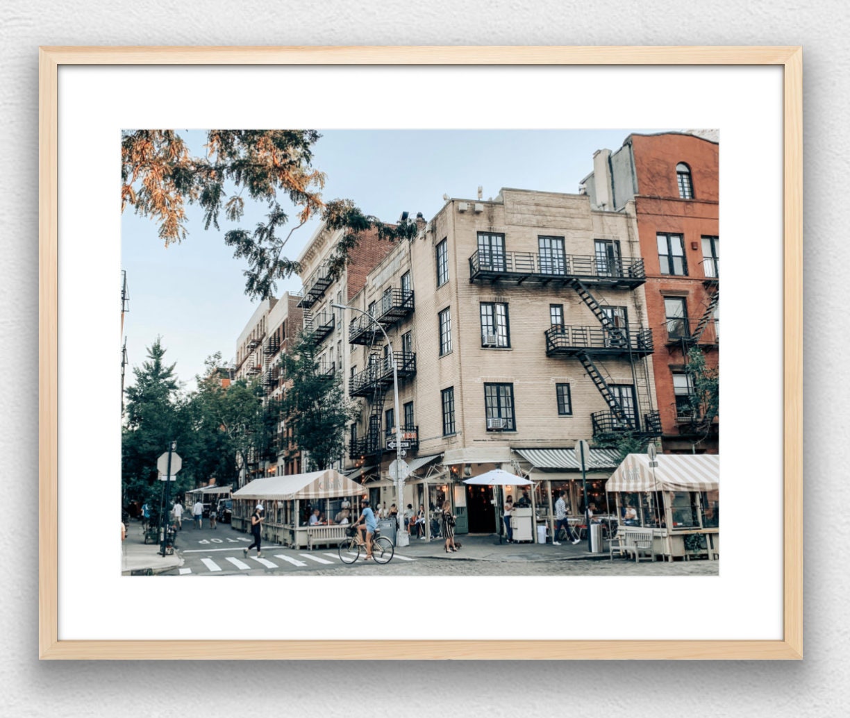 West Village Nights, Cafe Cluny Landscape Photograph - Print Only or Framed