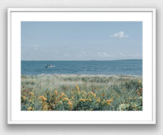 Martha's Vineyard Boat & Bluff Photograph - Print Only or Framed