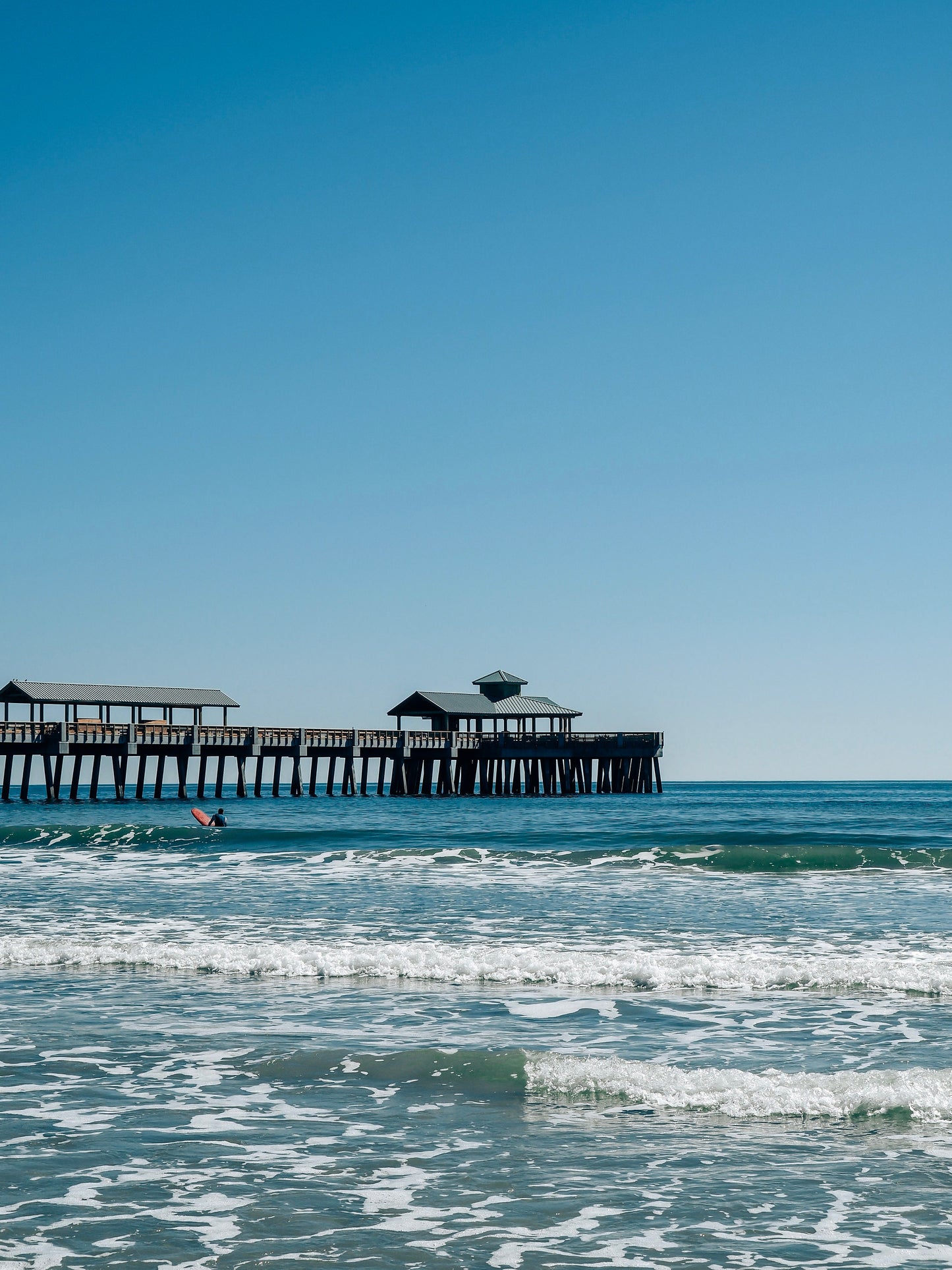 Folly Beach South Carolina Surfer Photograph - Print Only or Framed