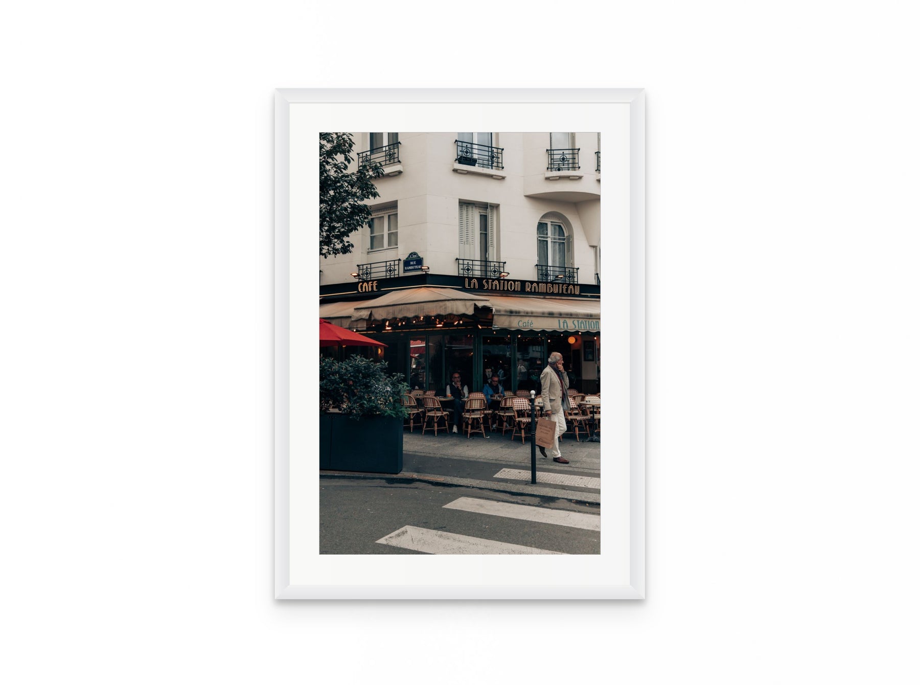 La Station Rambuteau, 16×24 in white frame