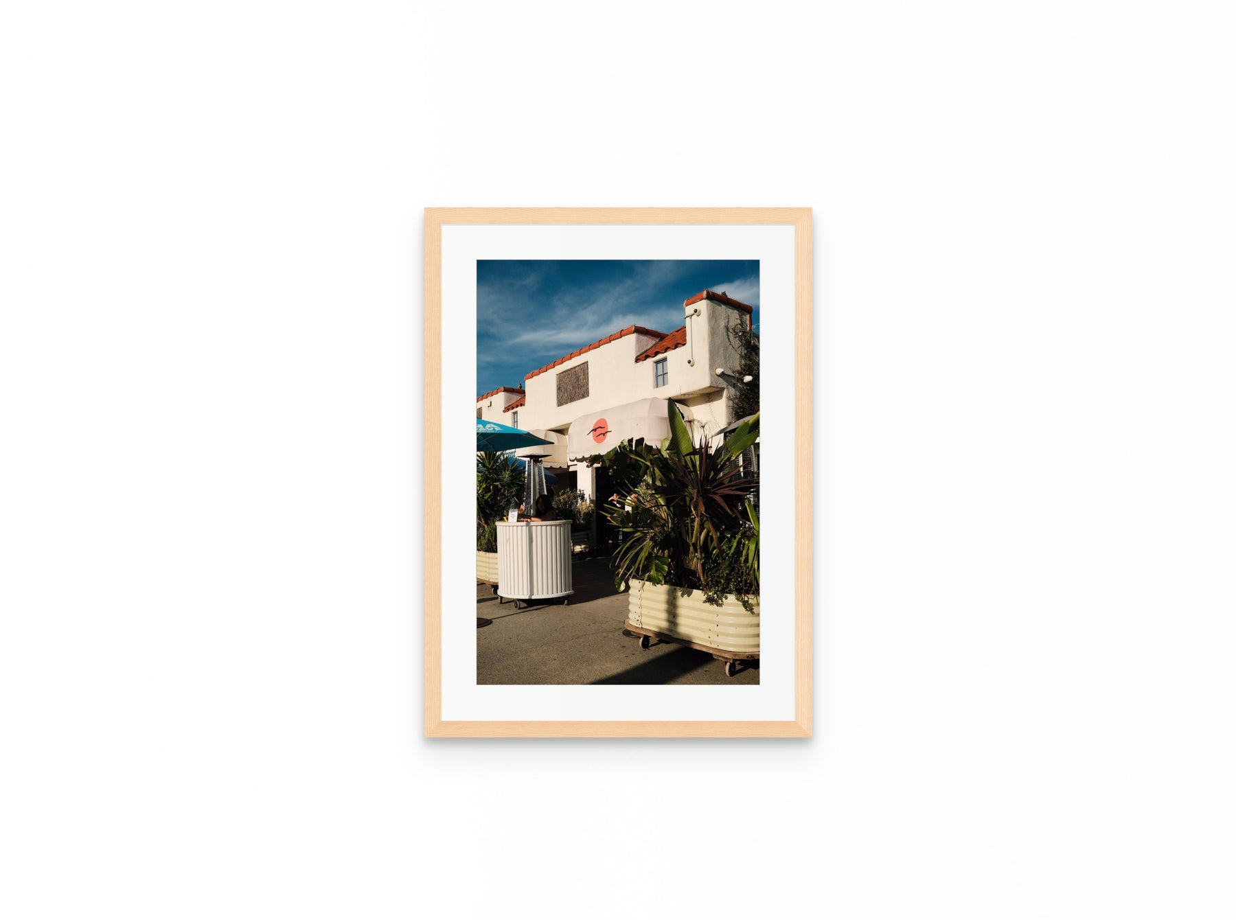 Malibu Farm Courtyard, 12×18 in natural frame
