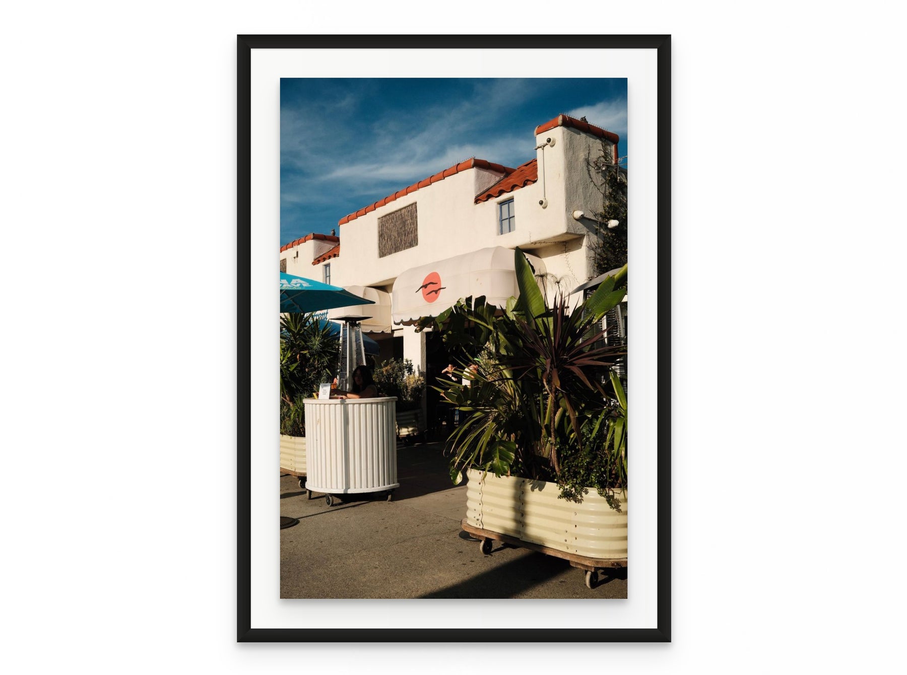 Malibu Farm Courtyard, 20×30 in black frame