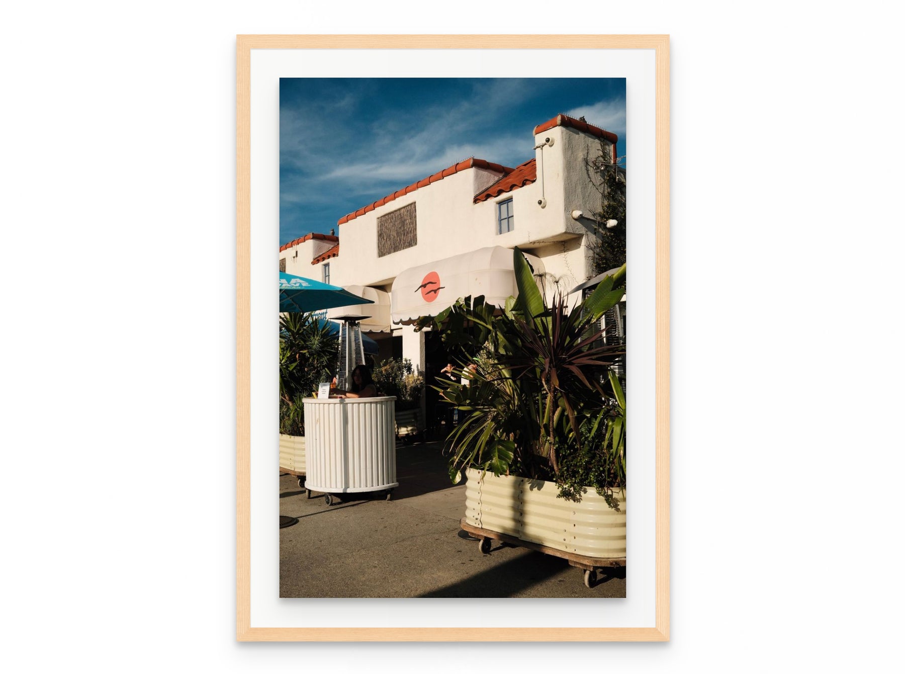 Malibu Farm Courtyard, 20×30 in natural frame