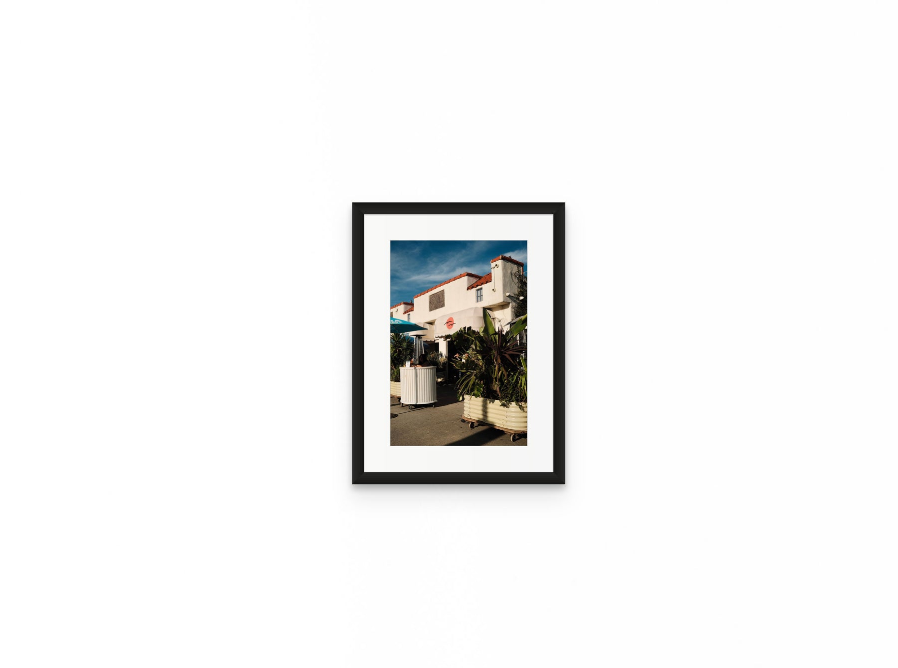 Malibu Farm Courtyard, 8×12 in black frame