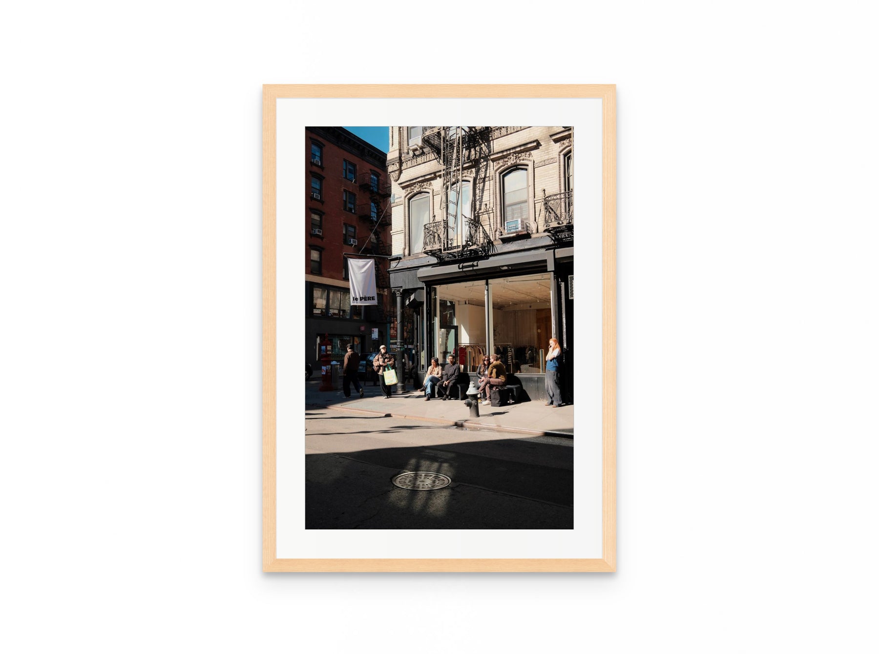 Nolita Corner Sun, 16×24 in natural frame