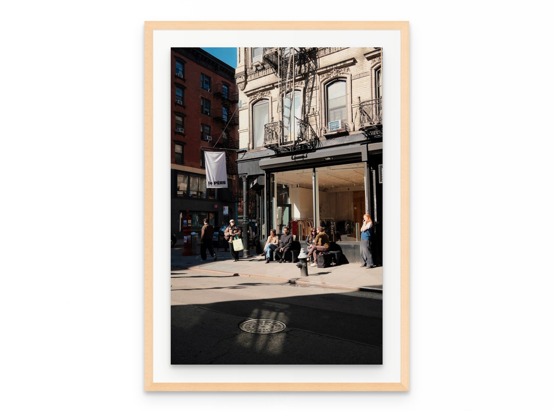 Nolita Corner Sun, 20×30 in natural frame