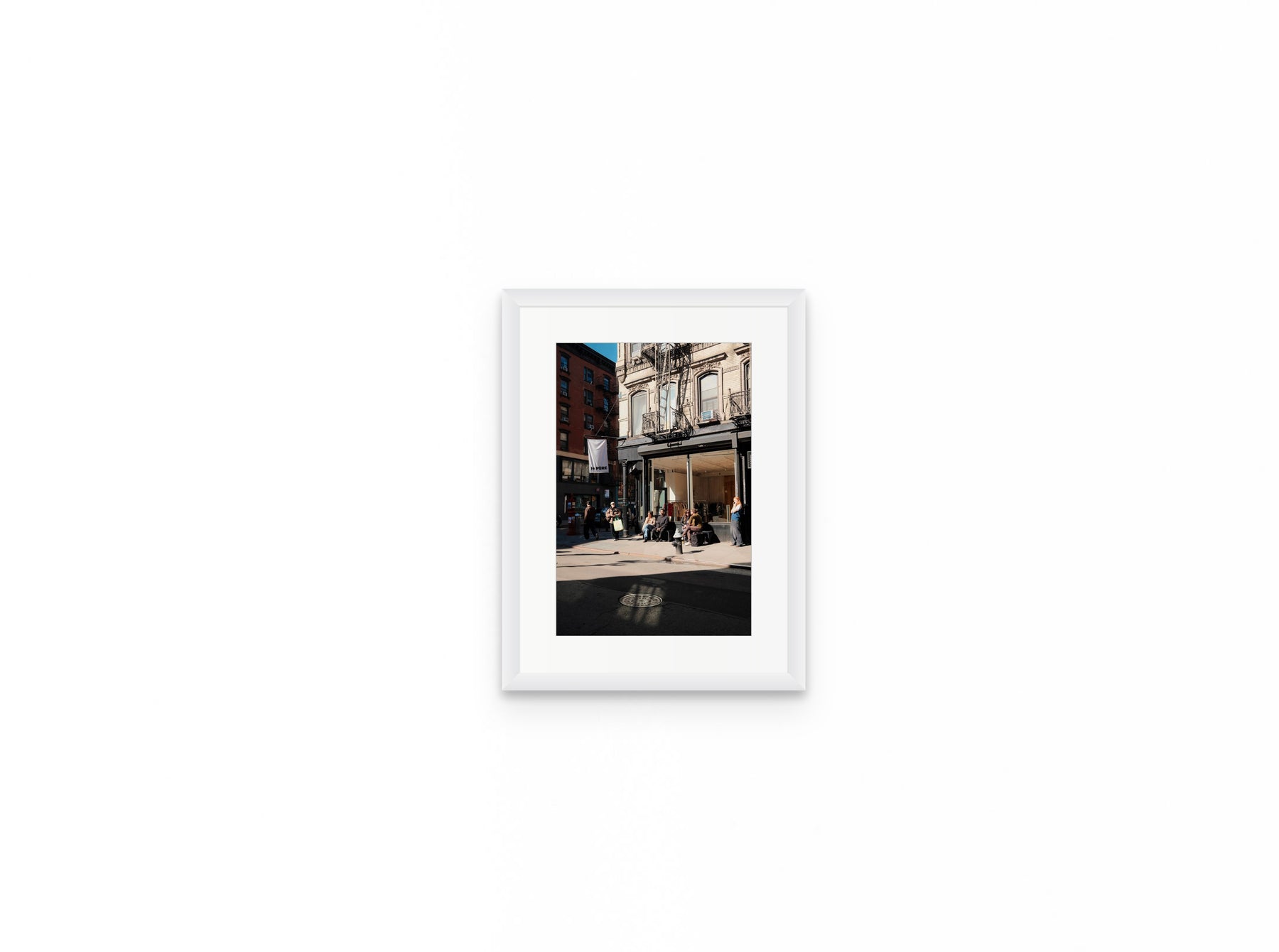 Nolita Corner Sun, 8×12 in white frame