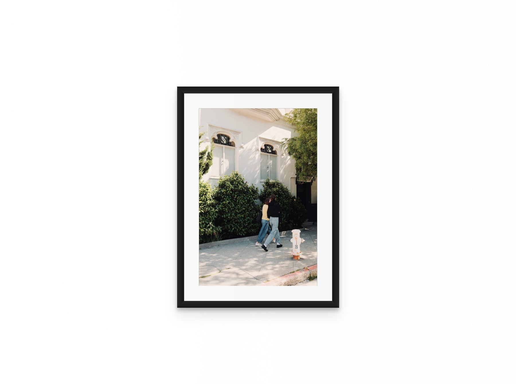Pacific Heights Walk, 12×18 in black frame