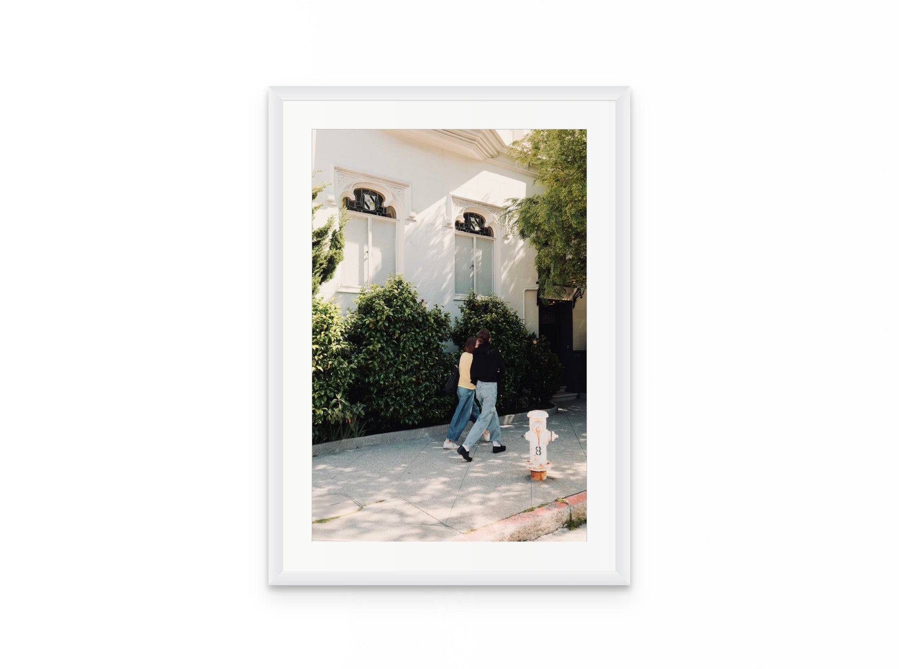 Pacific Heights Walk, 16×24 in white frame