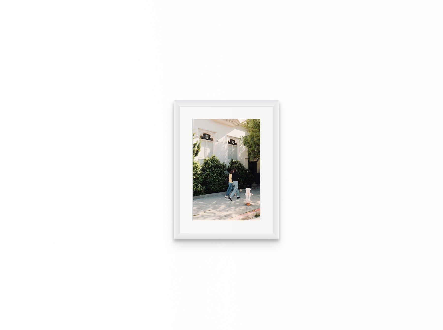 Pacific Heights Walk, 8×12 in white frame