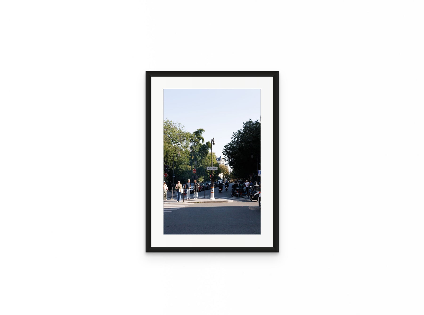 Place Republique, 12×18 in black frame