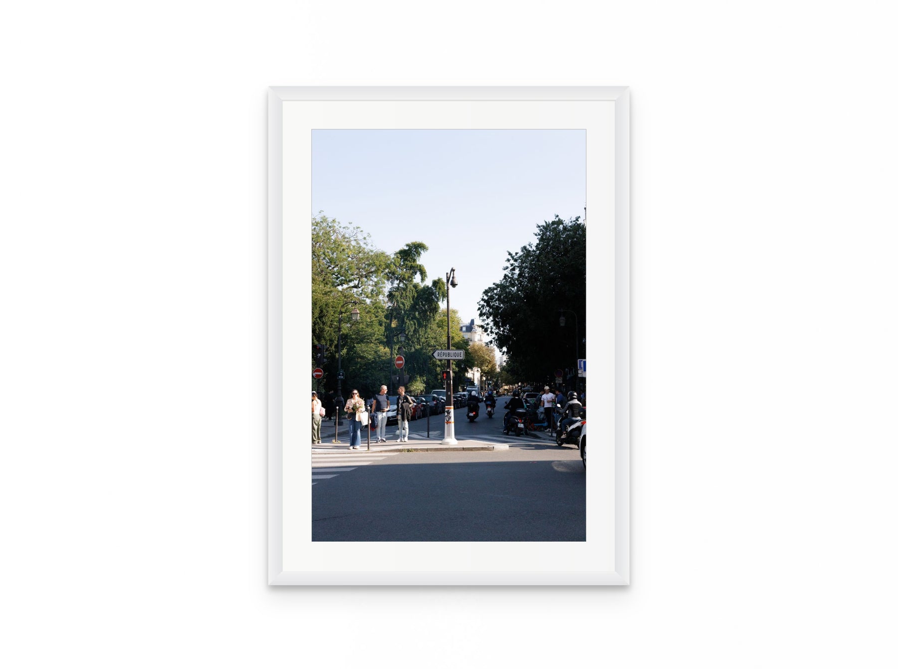Place Republique, 16×24 in white frame