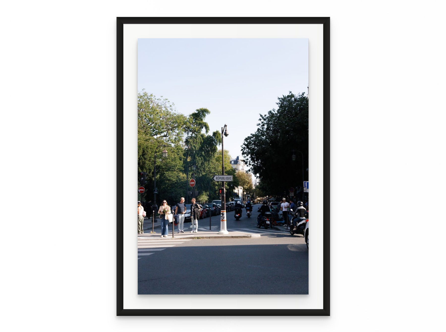 Place Republique, 20×30 in black frame