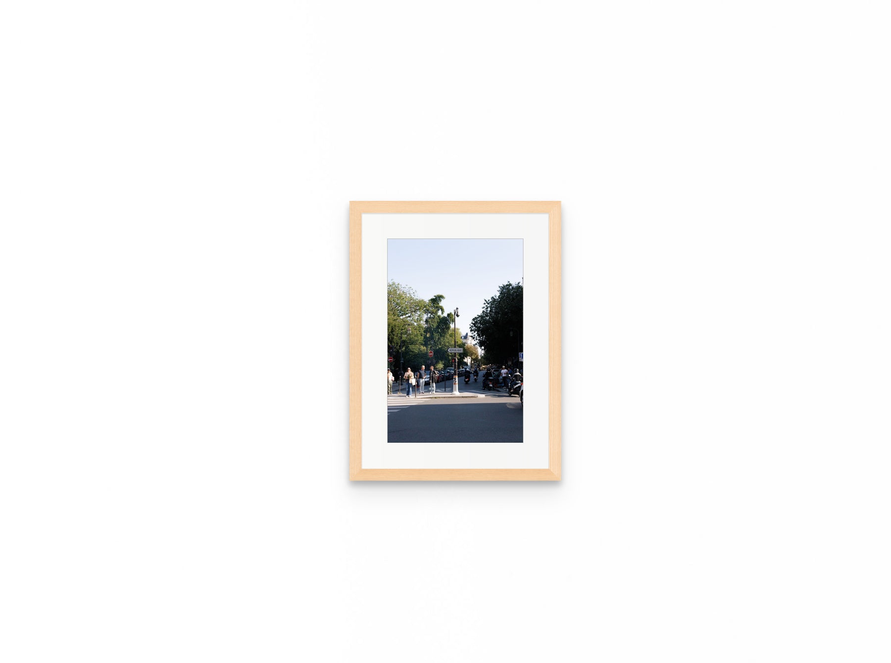 Place Republique, 8×12 in natural frame
