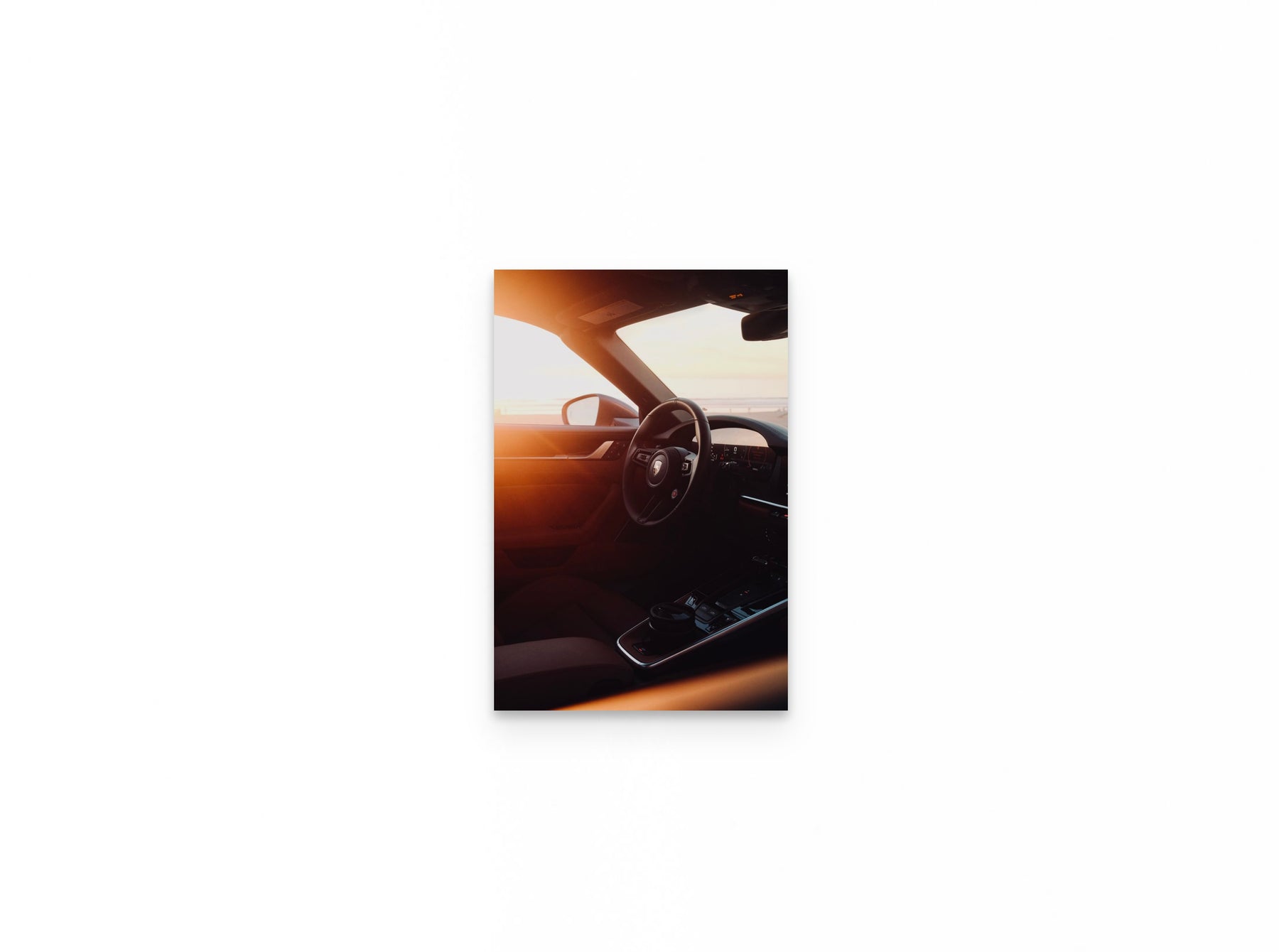 Porsche Interior Sunset, 12×18 fine art print