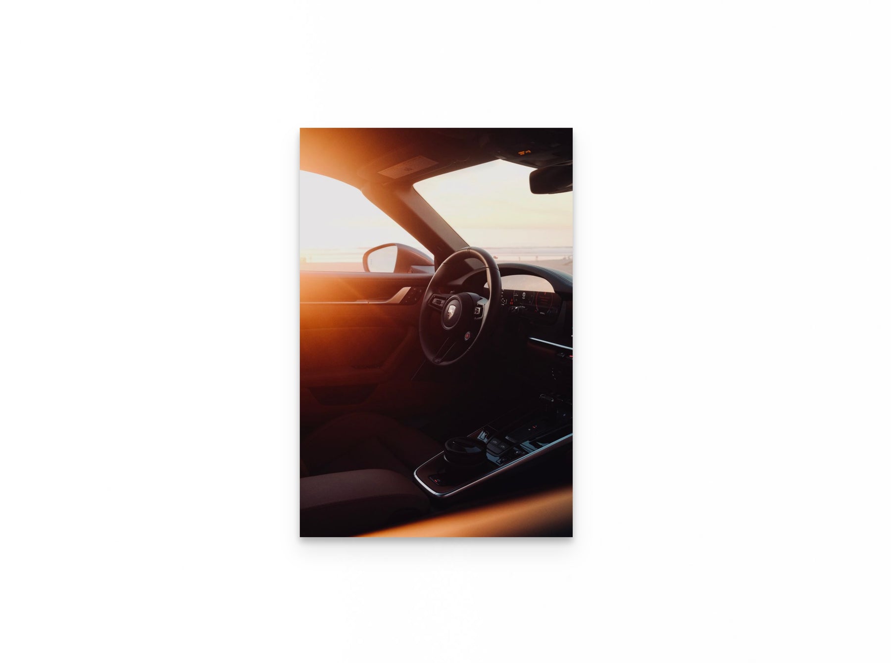 Porsche Interior Sunset, 16×24 fine art print