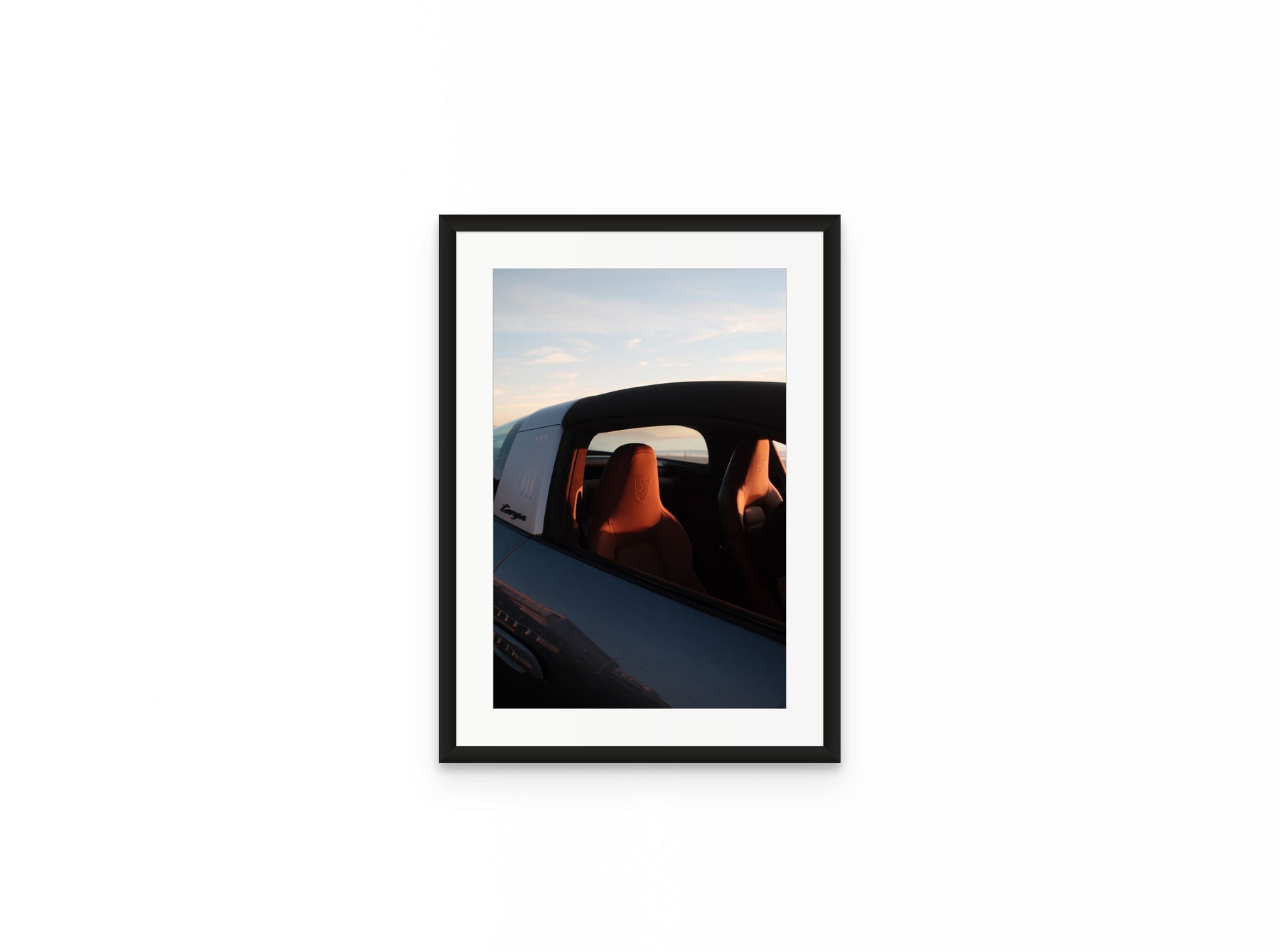 Porsche Targa Dusk, 12×18 in black frame